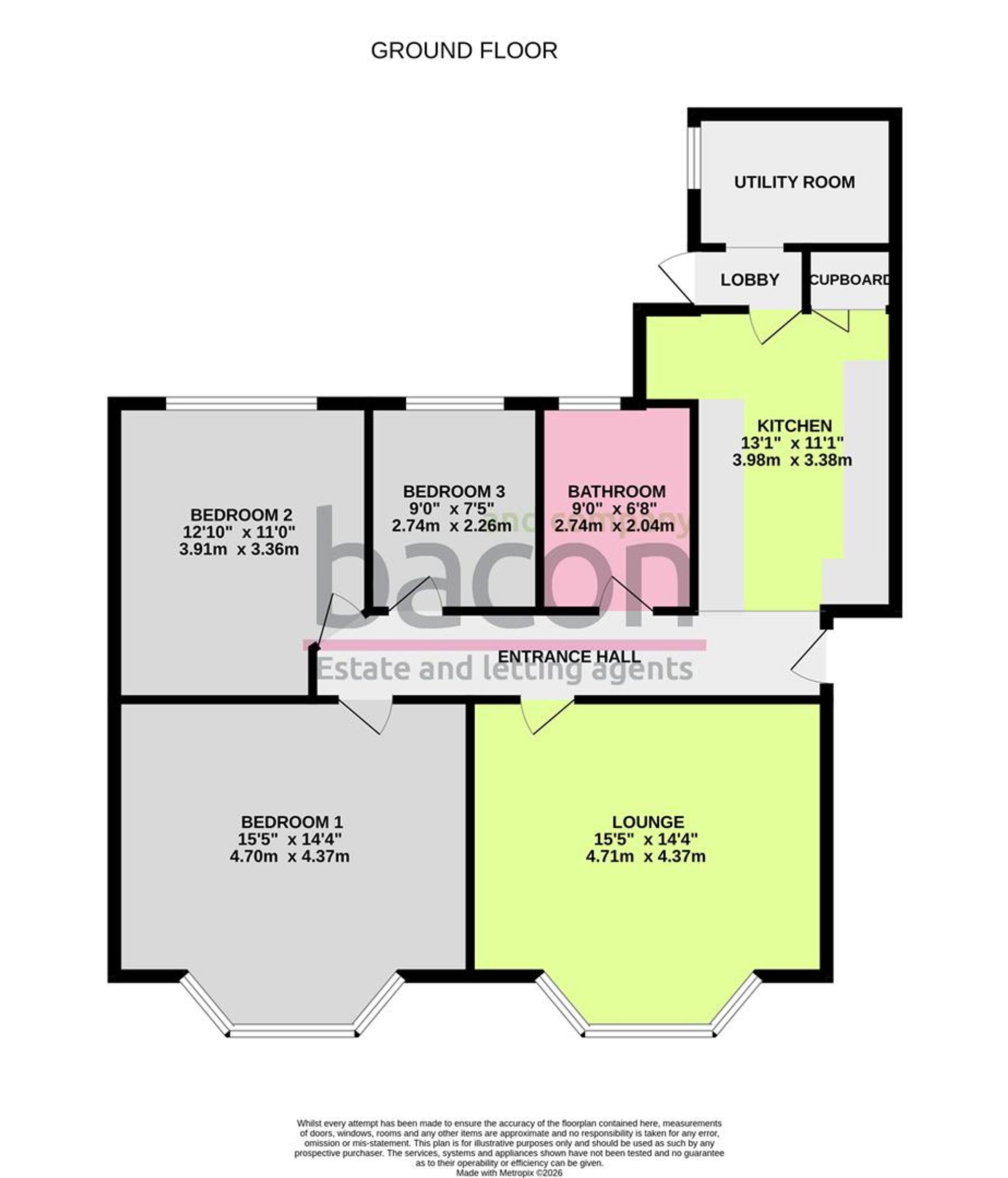 Flat 2, 14 Westbourne Avenue, Worthing floorplan