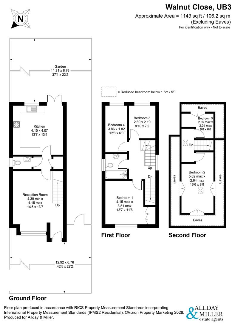 The Corner House, 13, Walnut Close, Hayes floorplan