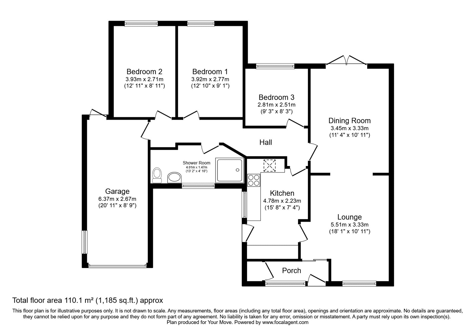 2, Tong Close, Stafford floorplan