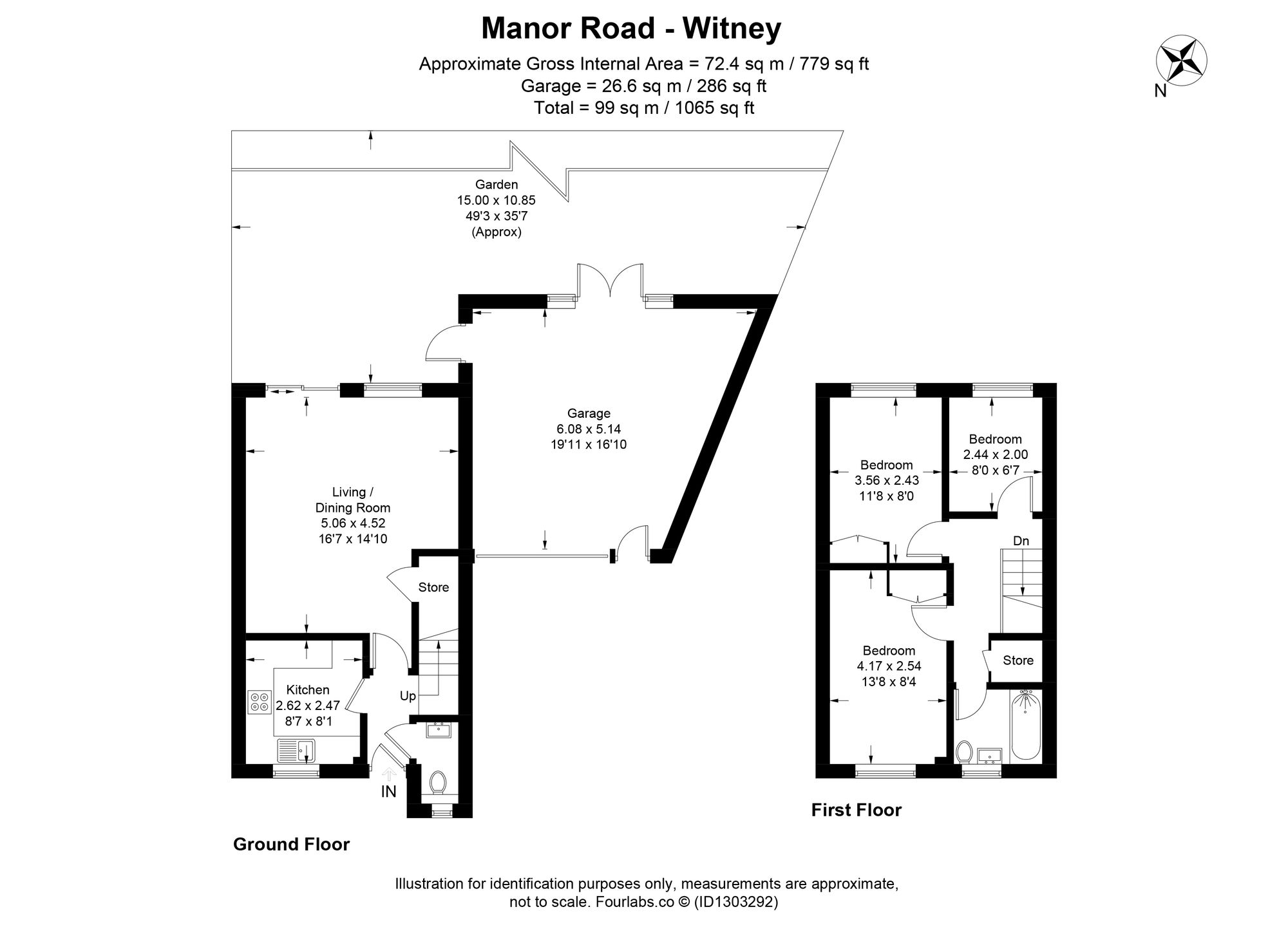 309 Manor Road, Witney floorplan