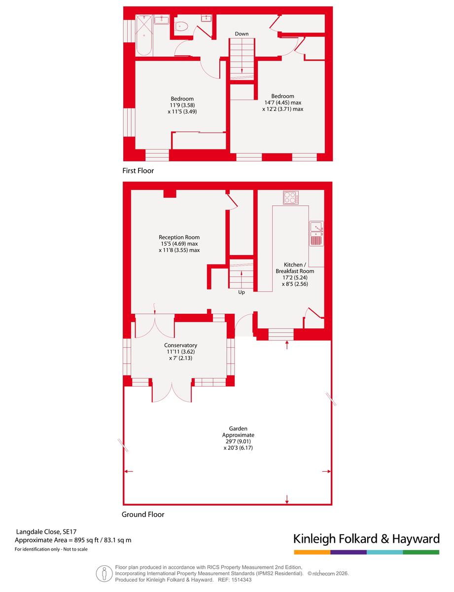 1, Langdale Close, London floorplan
