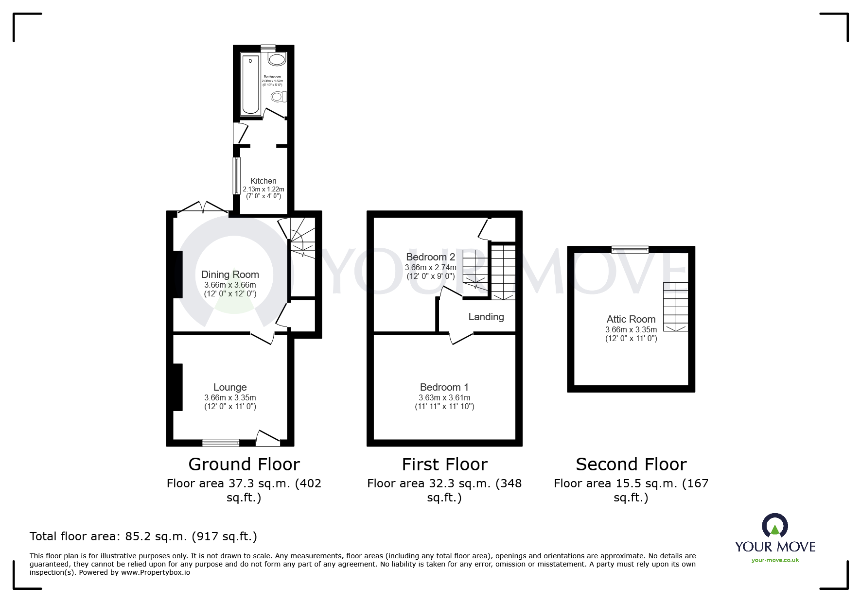 63, Portland Street, Nottingham floorplan