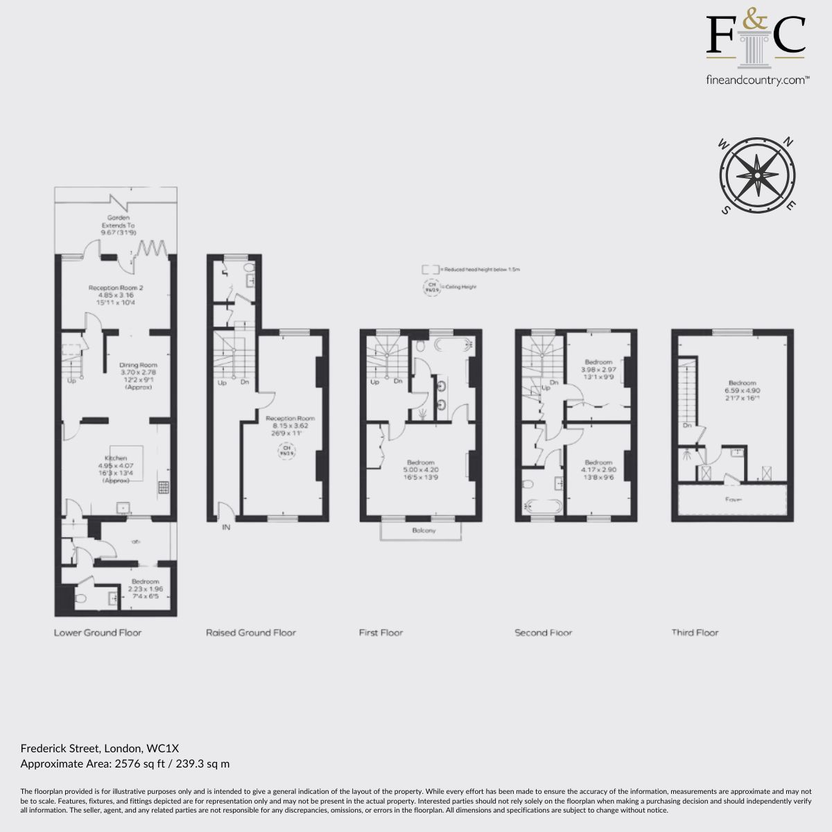 1, Frederick Street, London floorplan