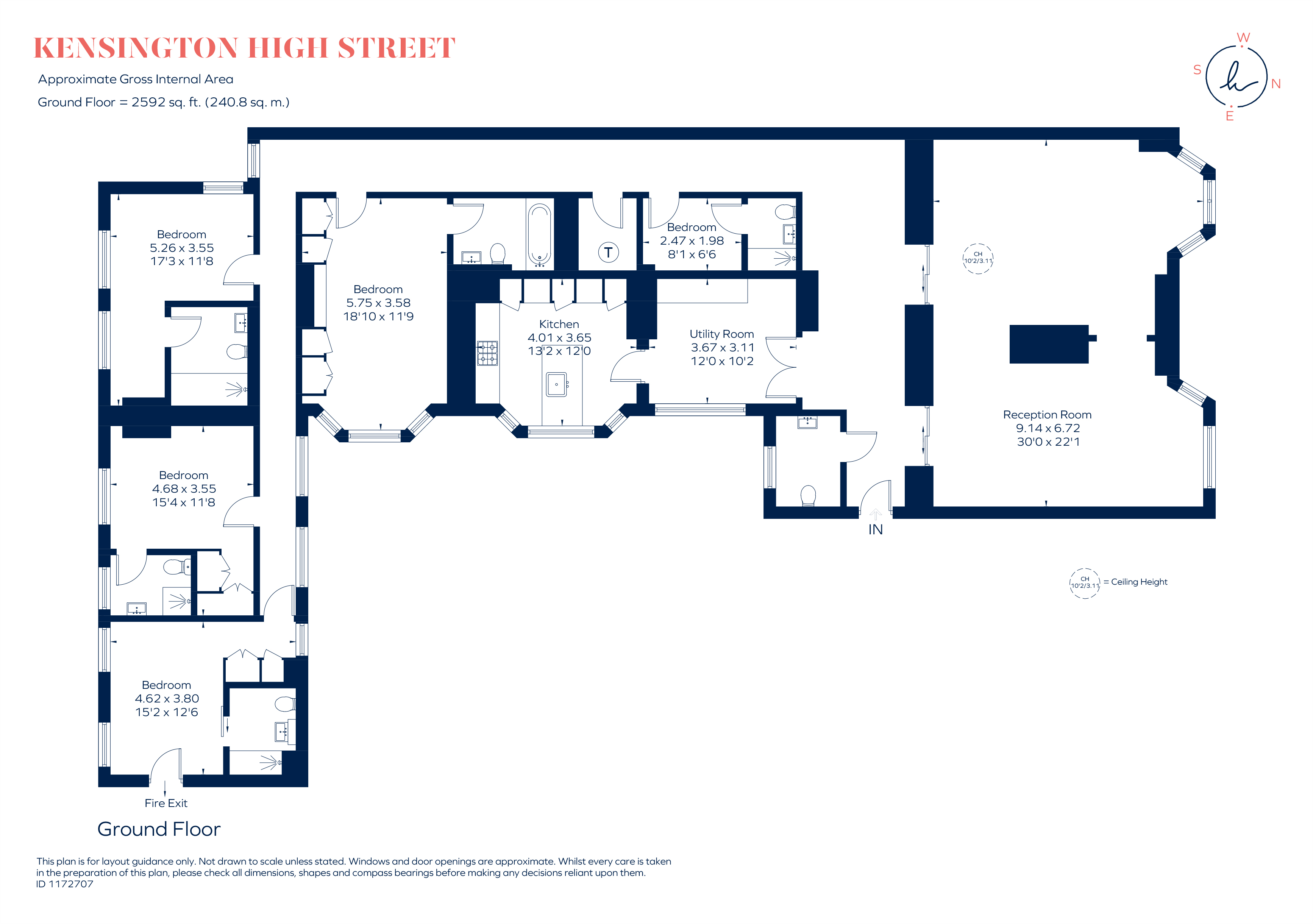 Flat 2, Cumberland House, Kensington Road, London floorplan