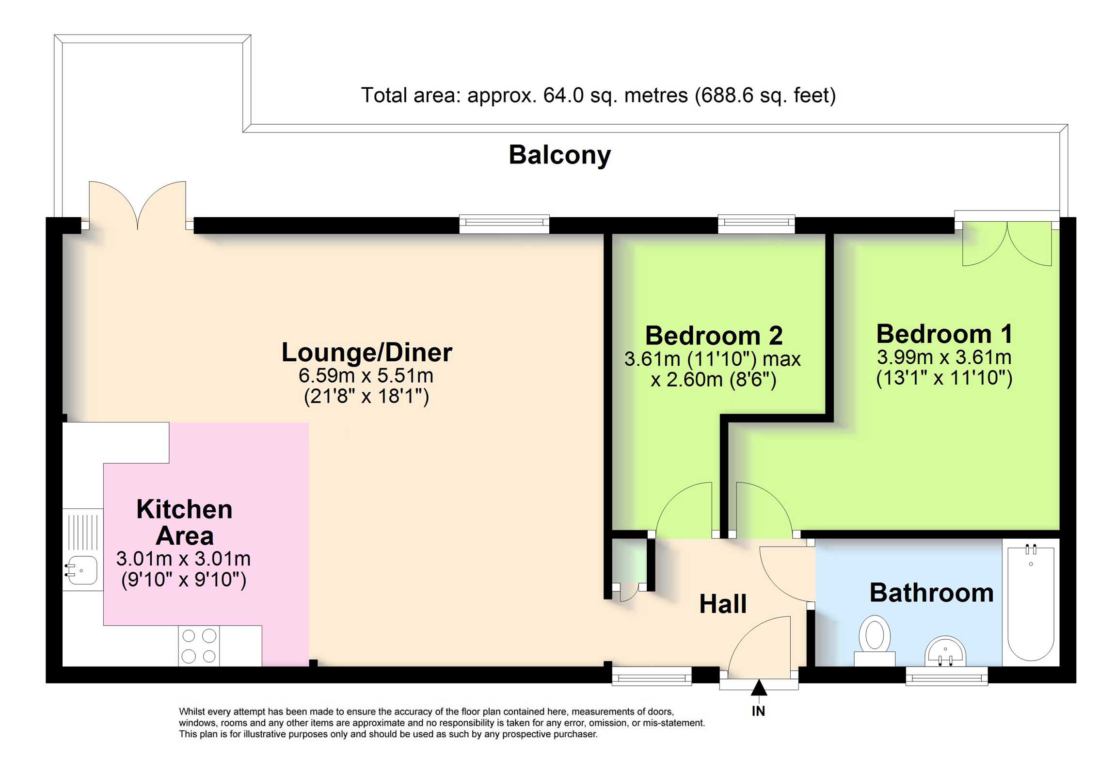 23, Nautilus, Worthing floorplan