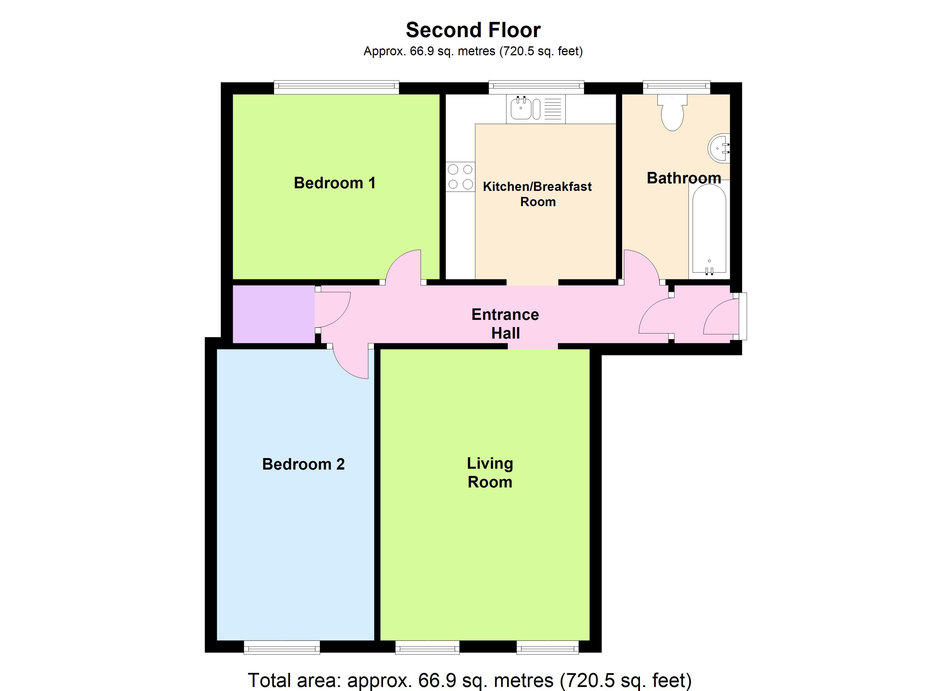Rectory Road, Rushden NN10, 2 bedroom flat to rent 61724471
