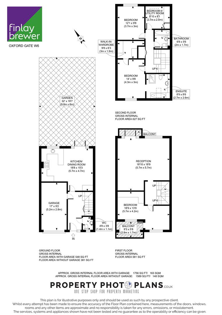11, Oxford Gate, Brook Green, London floorplan