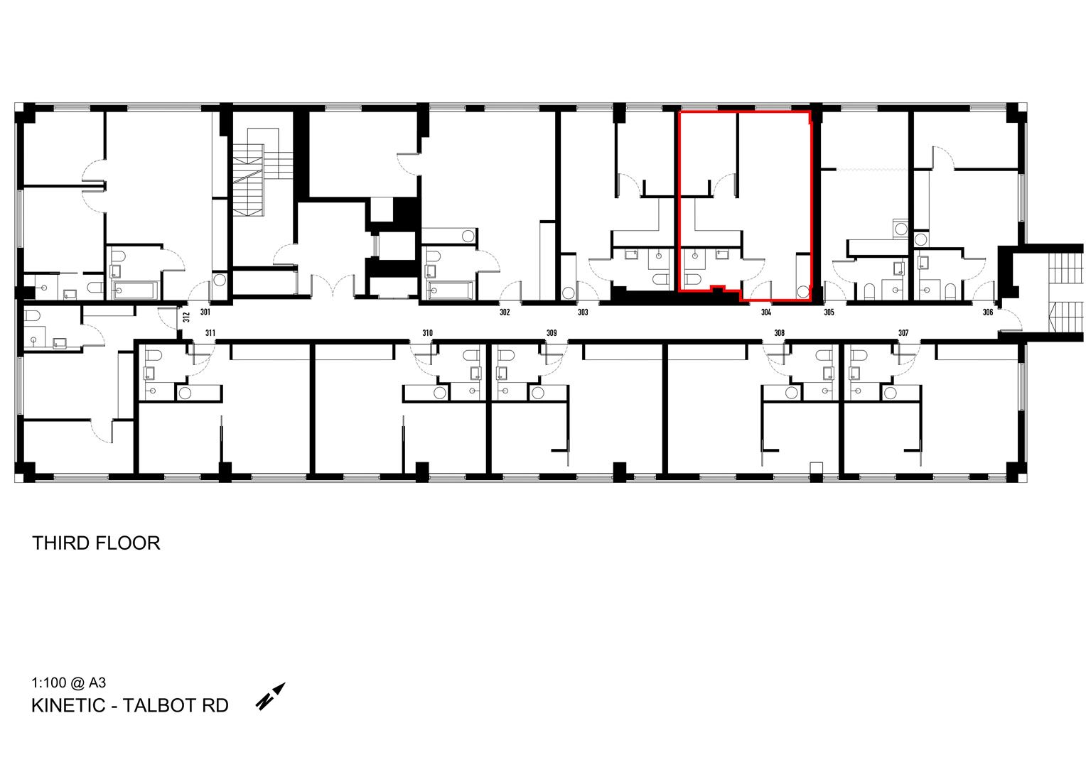 Apartment 304, Kinetic 88-92, Talbot Road, Old Trafford floorplan