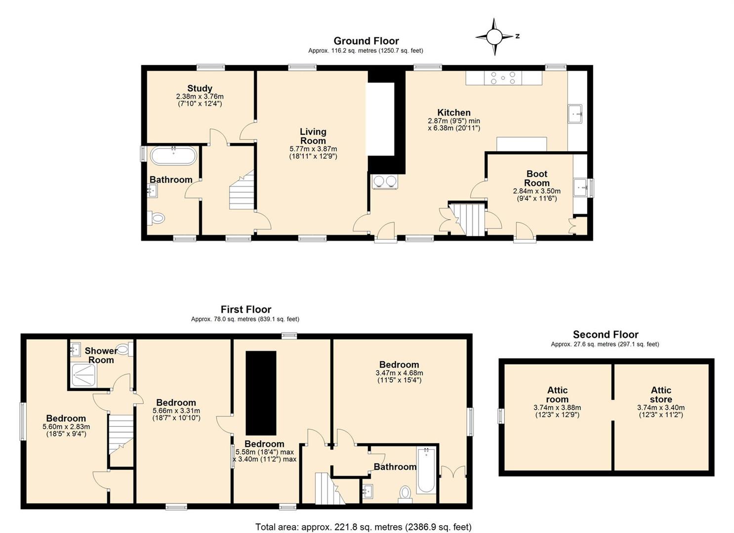 Charity Farmhouse, Stanwell Green, Thorndon floorplan