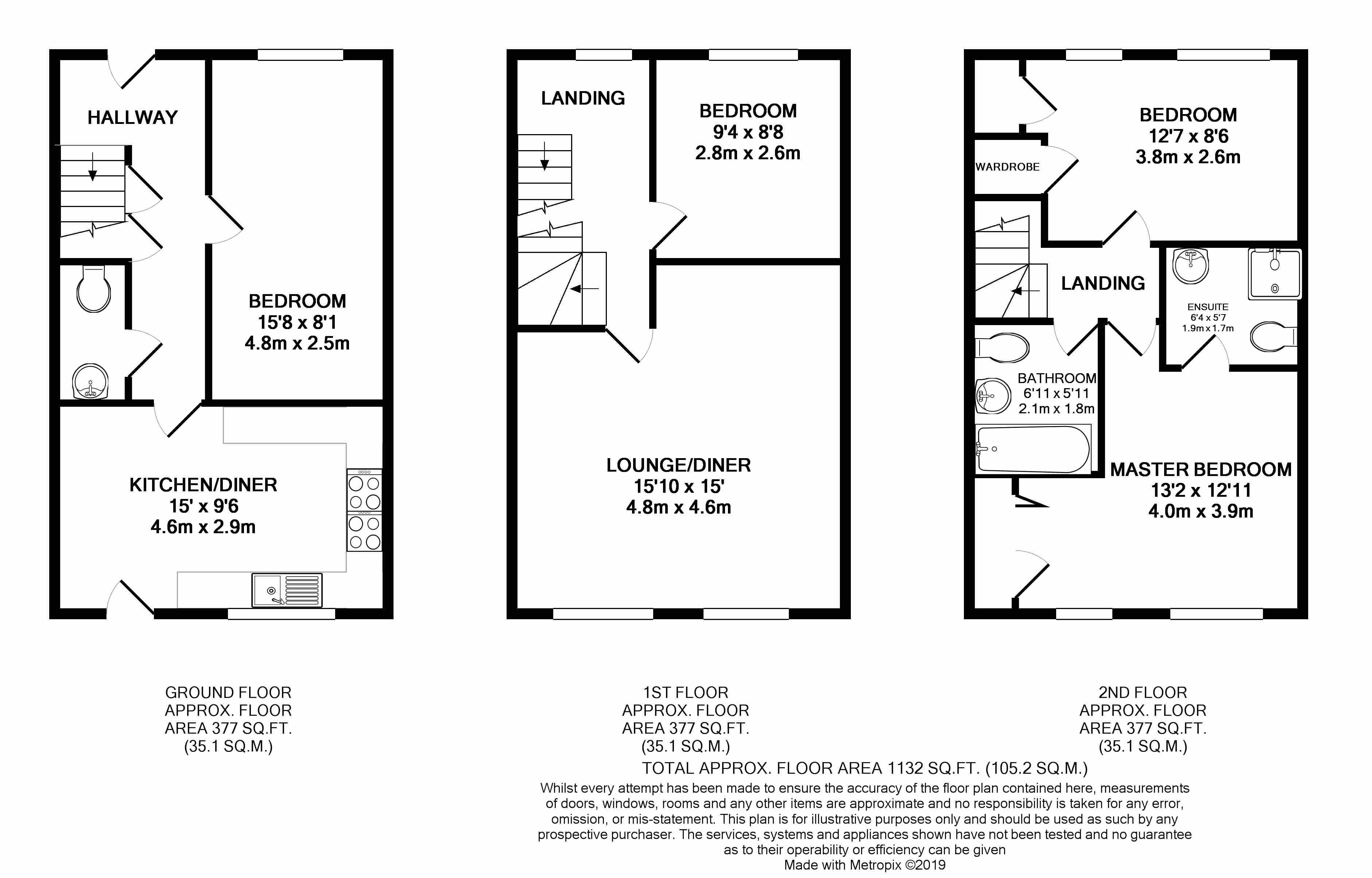 4 Bedrooms Town house to rent in Cropthorne Road South, Horfield, Bristol BS7