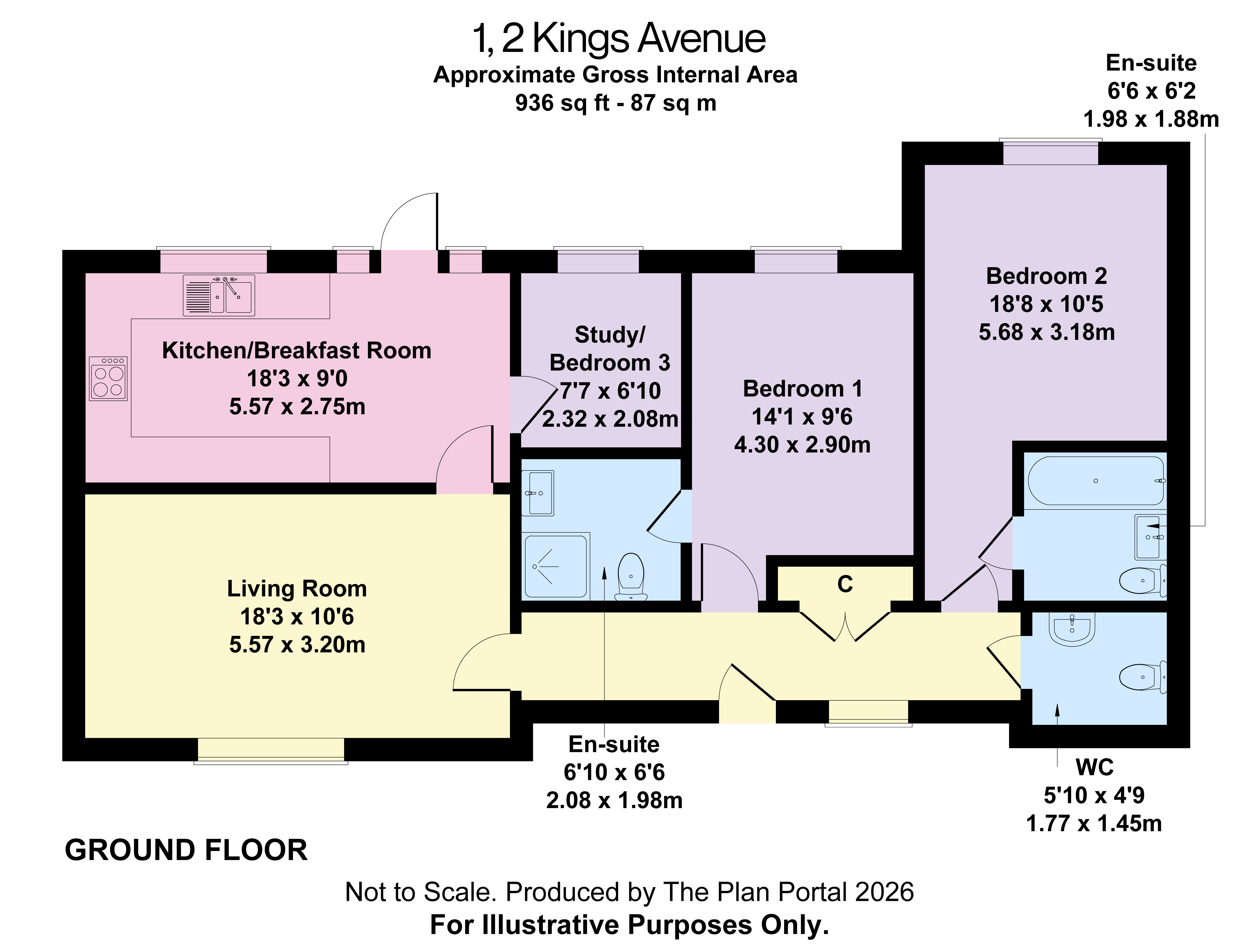Flat 1, 2, Kings Avenue, Poole floorplan