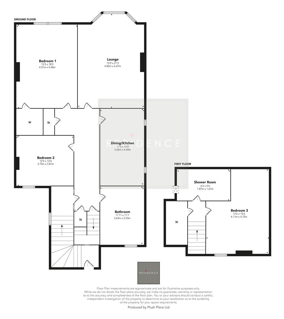 1/1, 66 Main Street, Glasgow floorplan