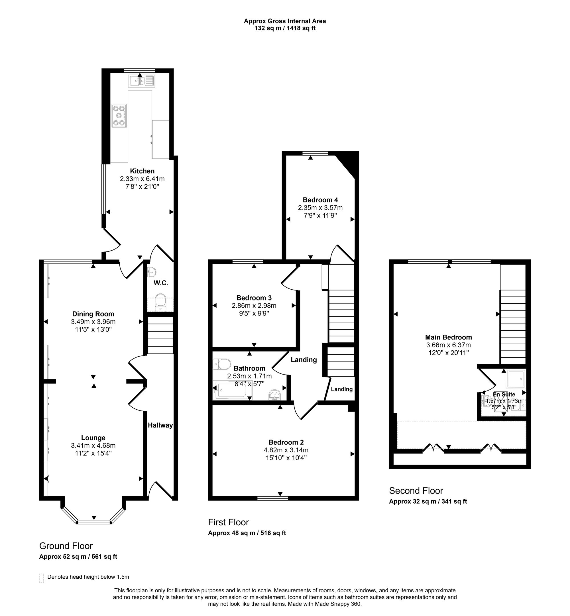 217 Gidlow Lane, Wigan floorplan