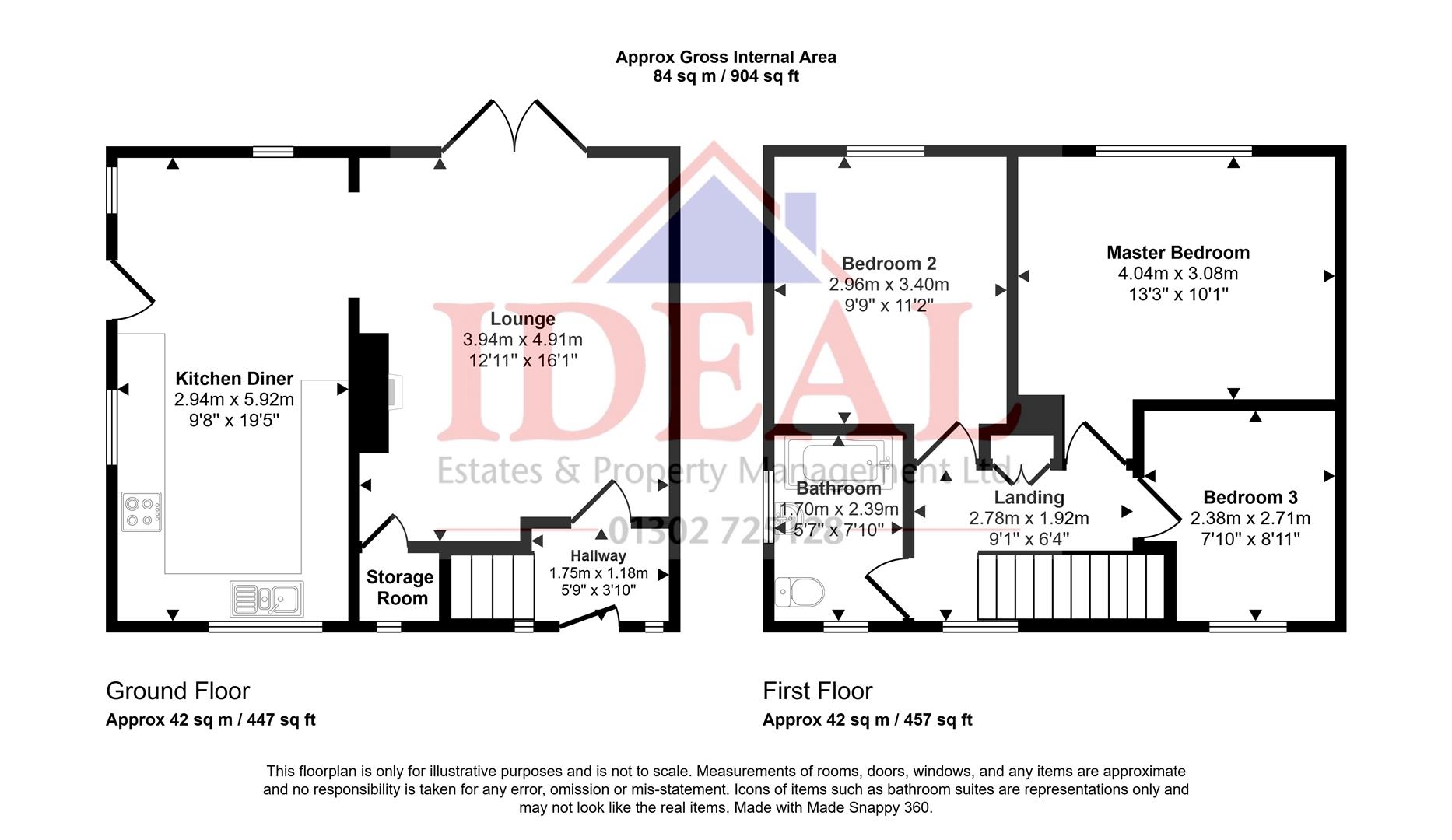 72, Chestnut Avenue, Carcroft, Doncaster floorplan