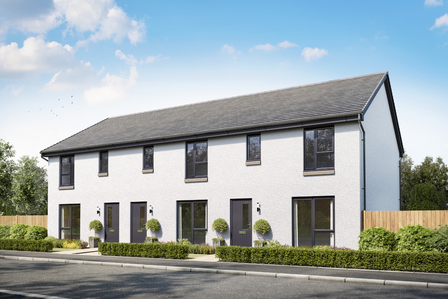 3 Bedroom Huntly At Cammo Meadows With Render Finish