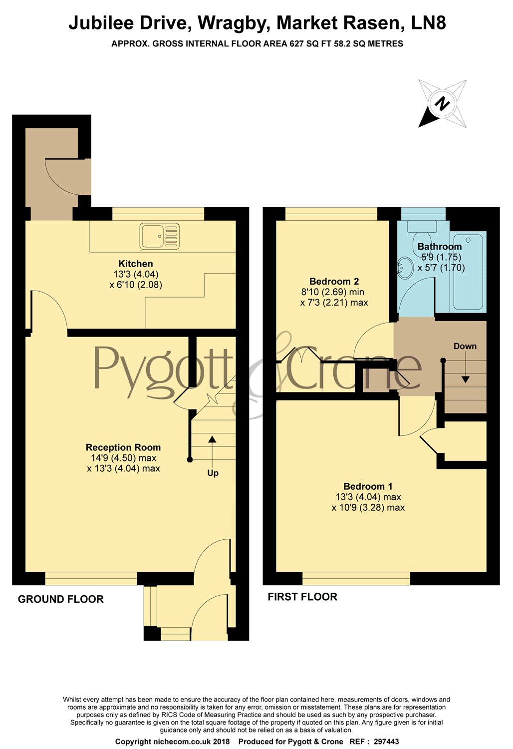 2 Bedrooms Terraced house for sale in Jubilee Drive, Wragby LN8