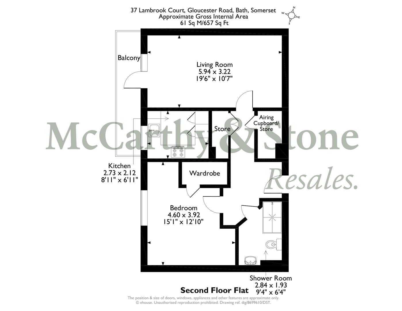 37 Lambrook Court, Gloucester Road, Larkhall, Bath floorplan