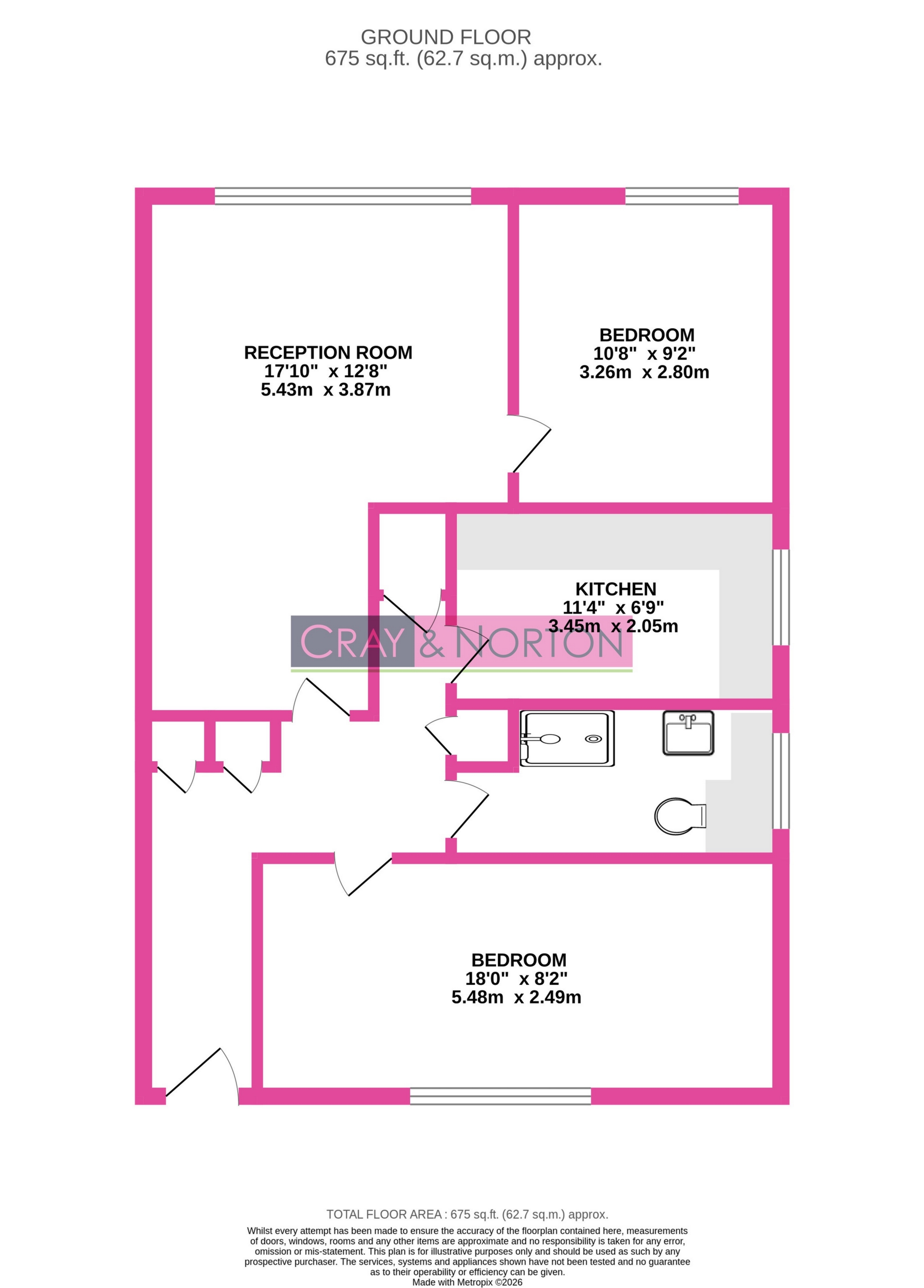 Flat 2 Kenley House, Ashburton Road, Croydon floorplan