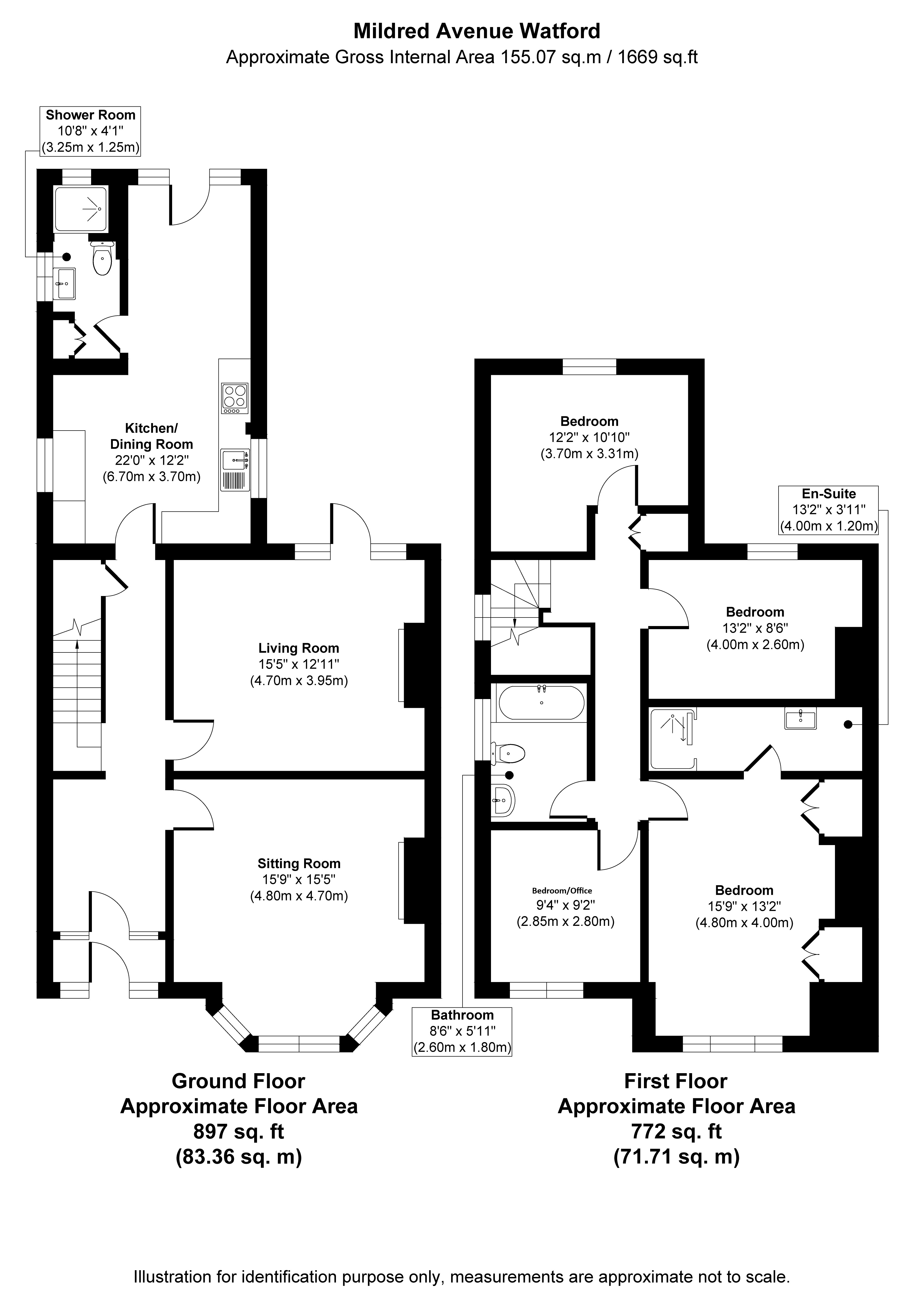 77, Mildred Avenue, Watford floorplan