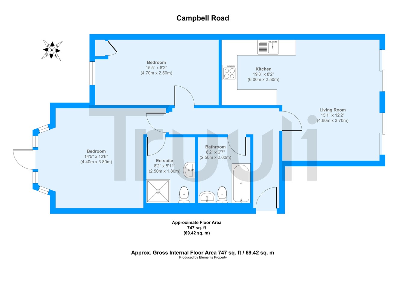 2 Bedrooms Flat for sale in Campbell Road, Croydon CR0