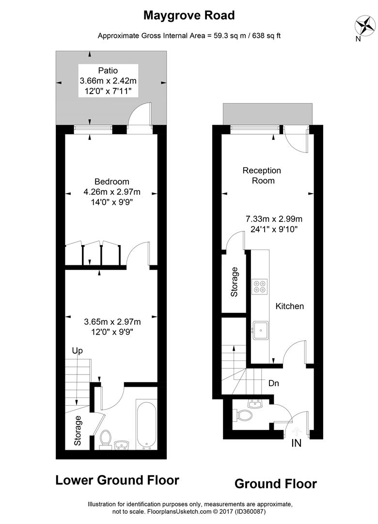 43 Beaufort Court, 65, Maygrove Road, London floorplan