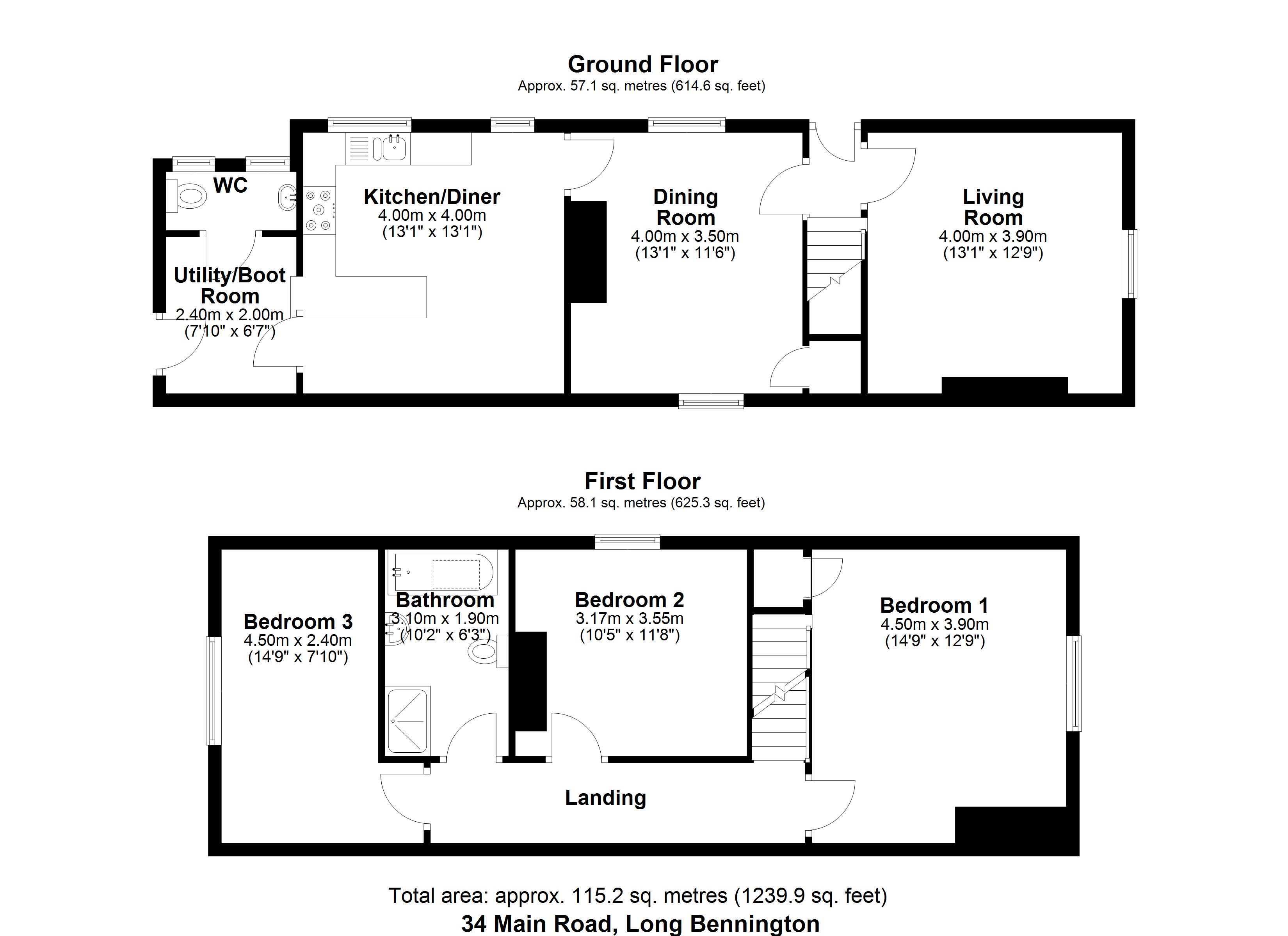 34, Main Road, Newark floorplan