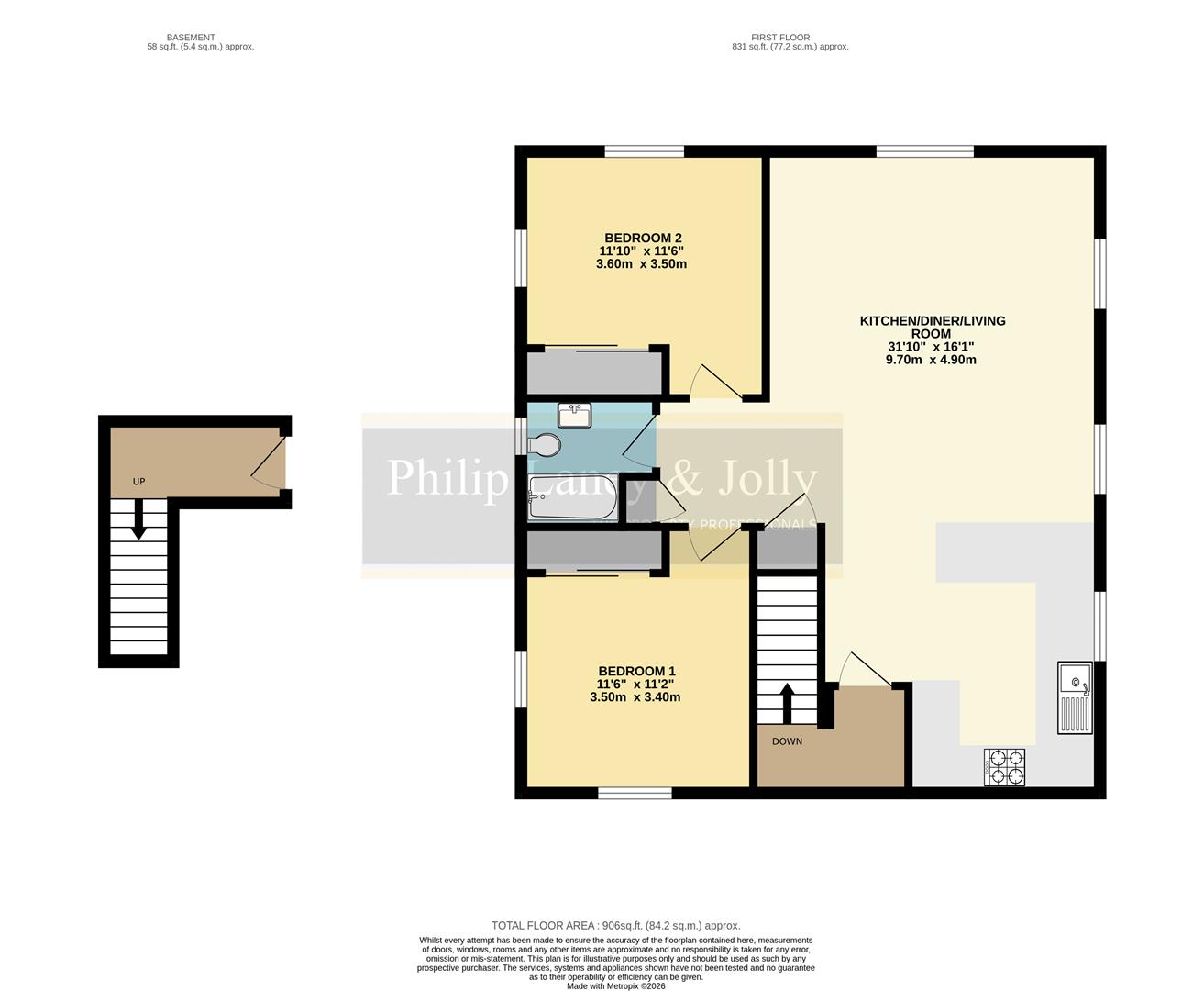 Apt 2, Brunel House, Portland Road, Malvern floorplan