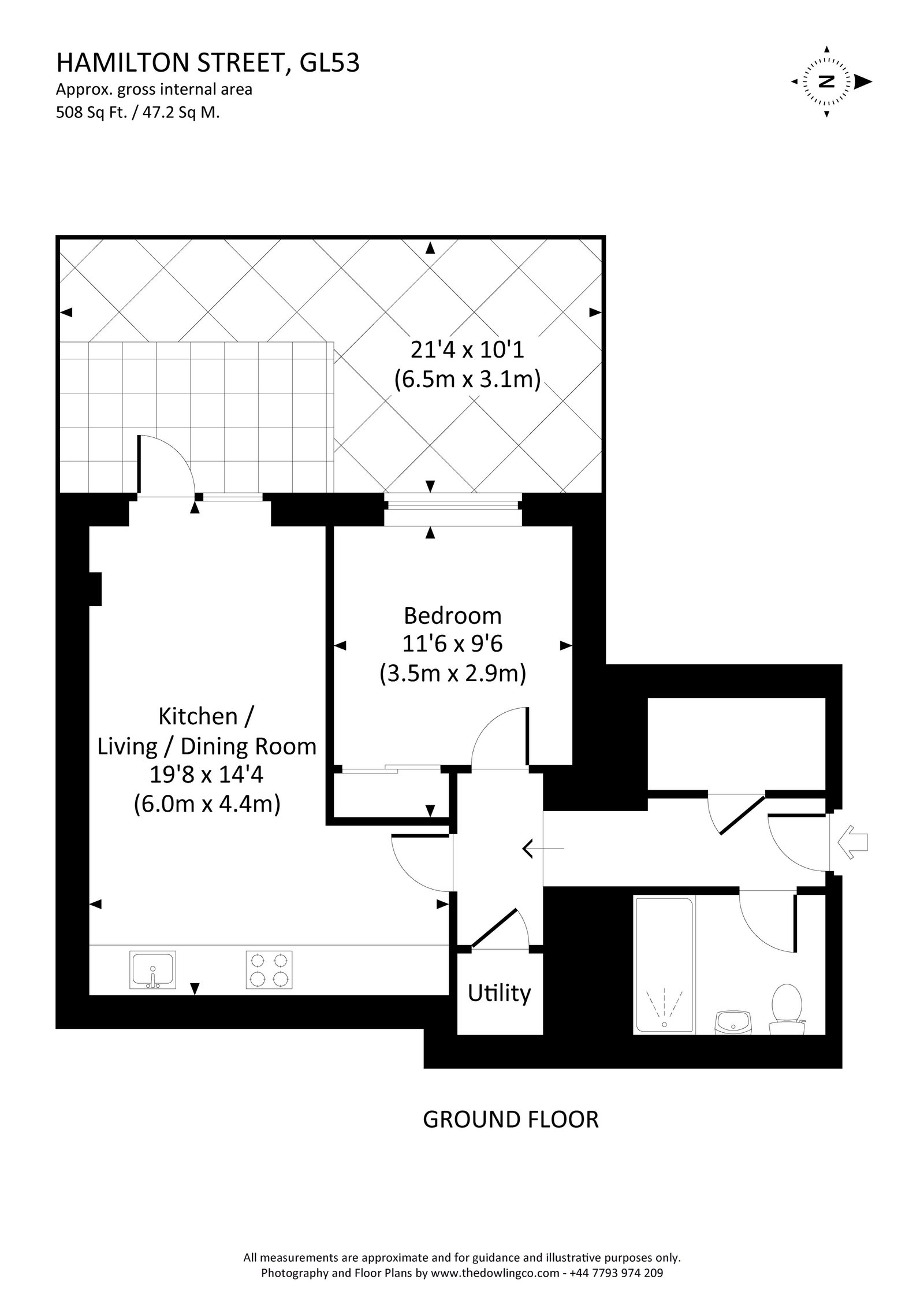 Flat 1,15, Hamilton Street, Cheltenham floorplan