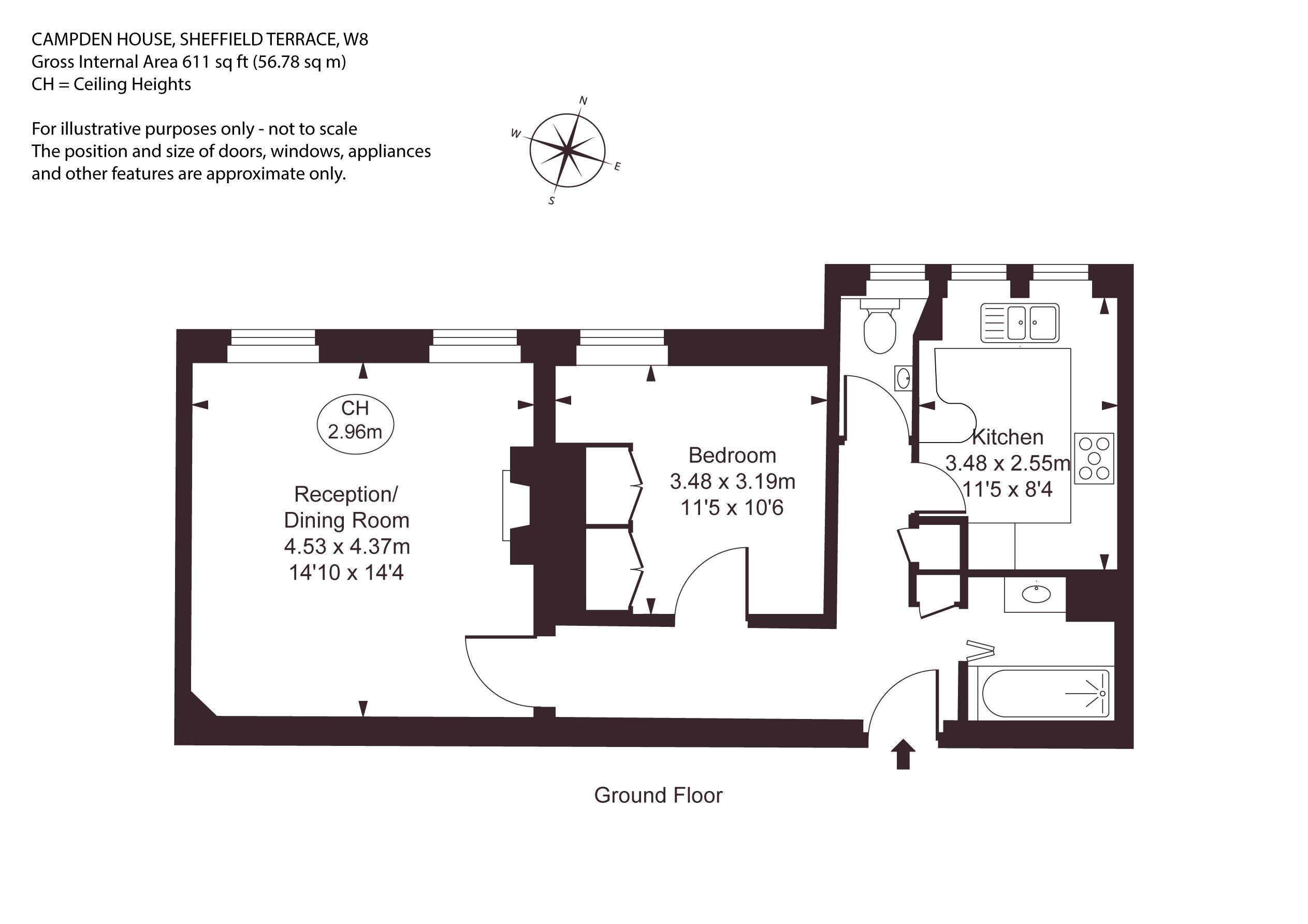 Flat 3, Campden House, 29, Sheffield Terrace, London floorplan
