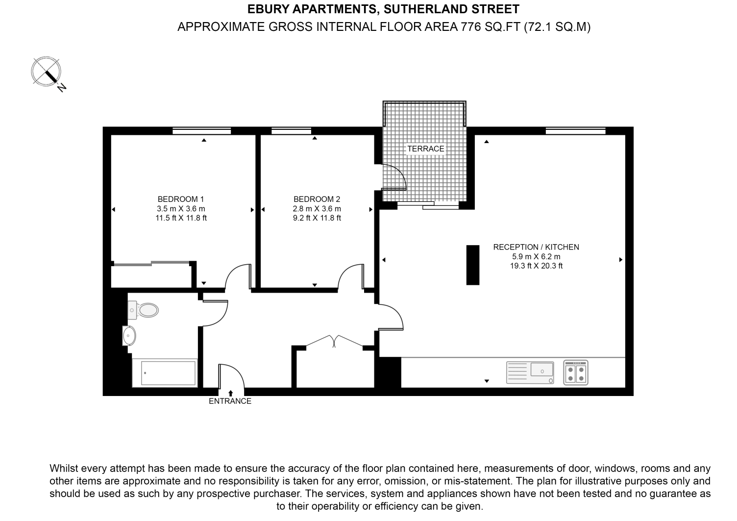 Ebury Apartments , Sutherland Street, London floorplan