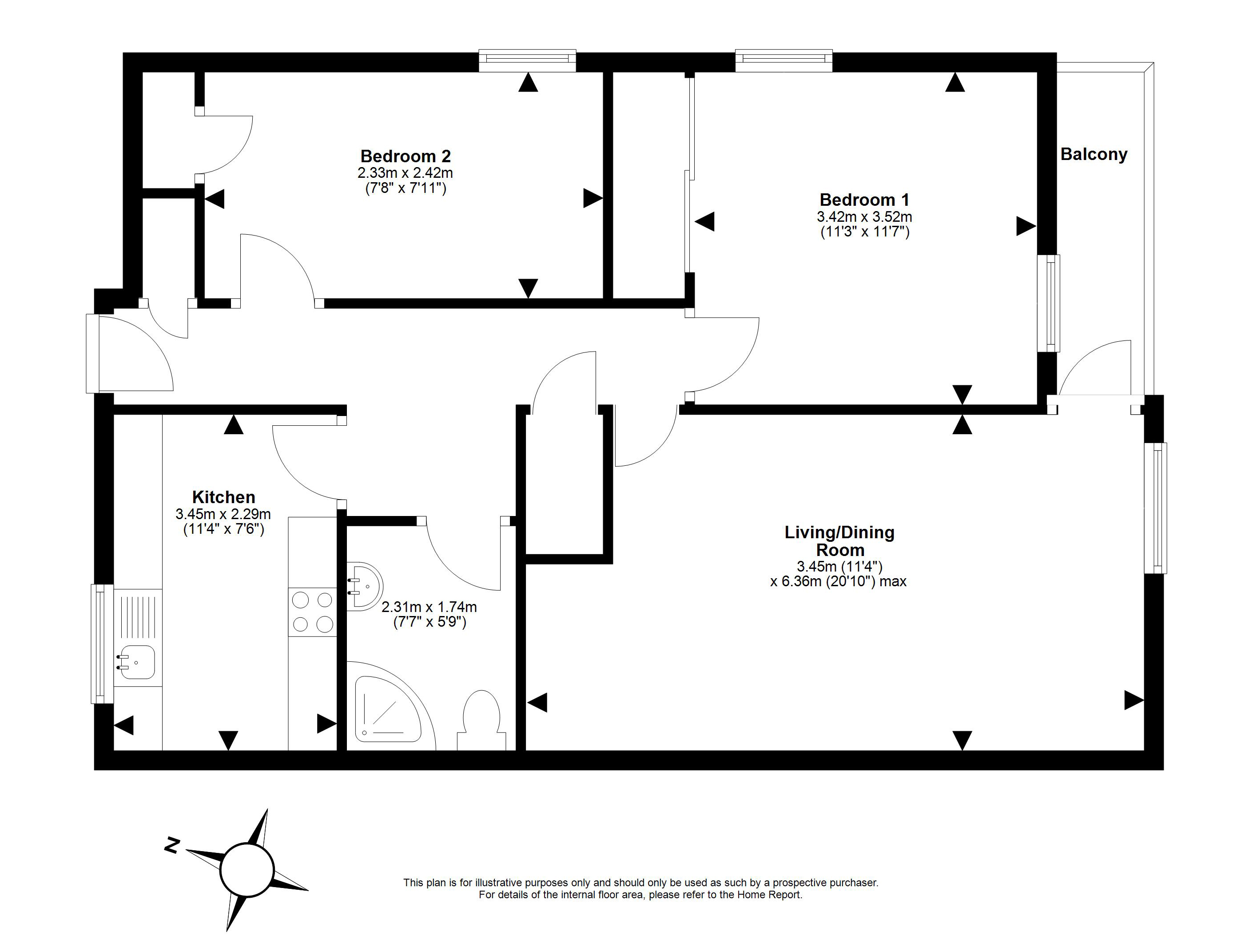 9, The Fairways, Musselburgh floorplan