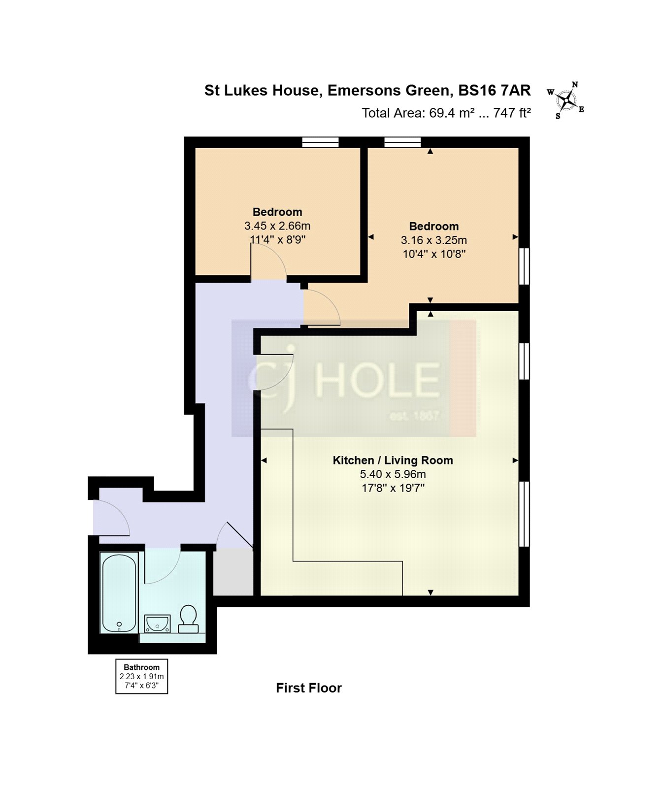 Flat 5, St. Lukes House,, Emerson Way, Bristol floorplan