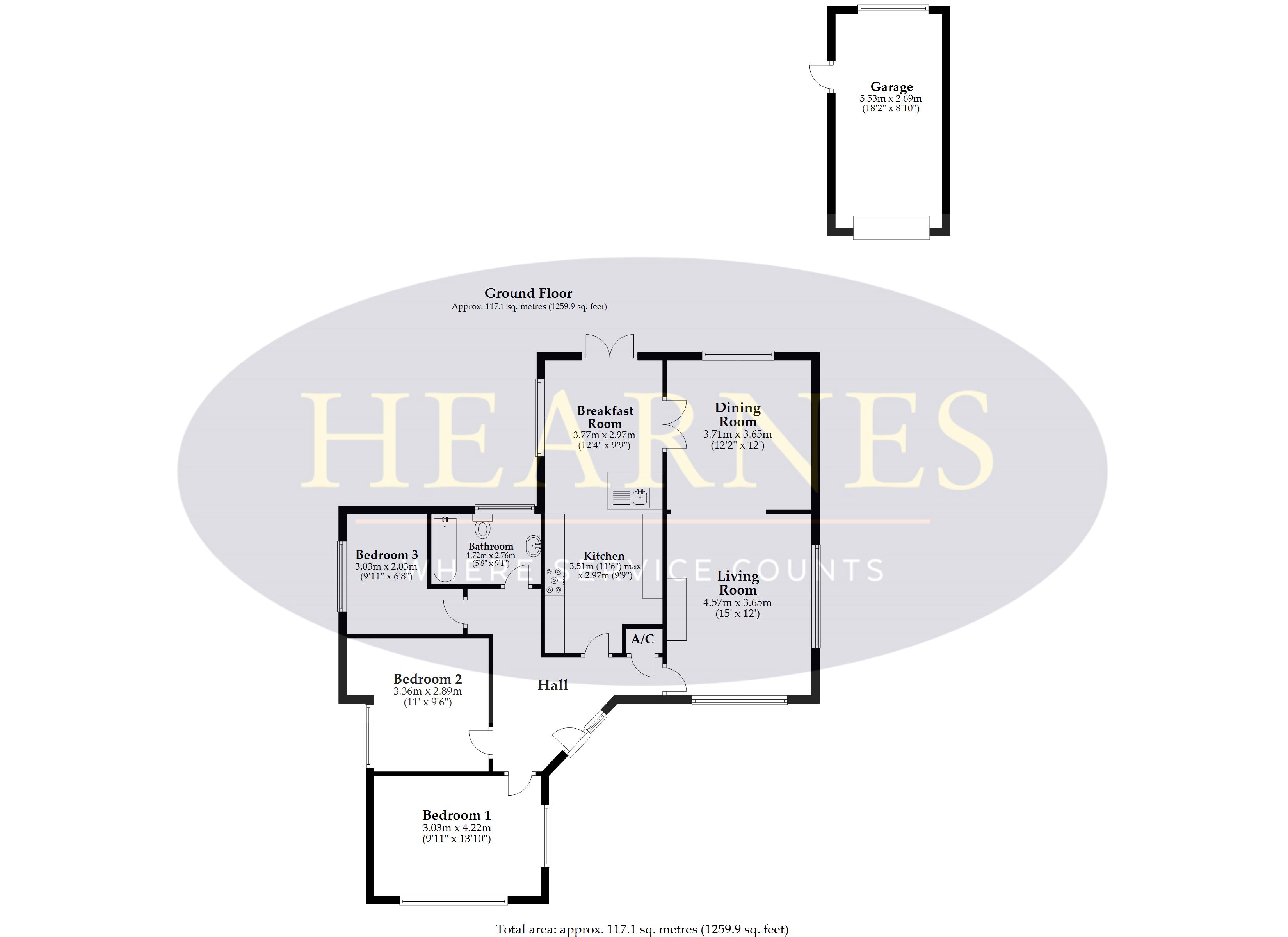 Highfield Road, Corfe Mullen, Dorset BH21, 3 bedroom detached bungalow