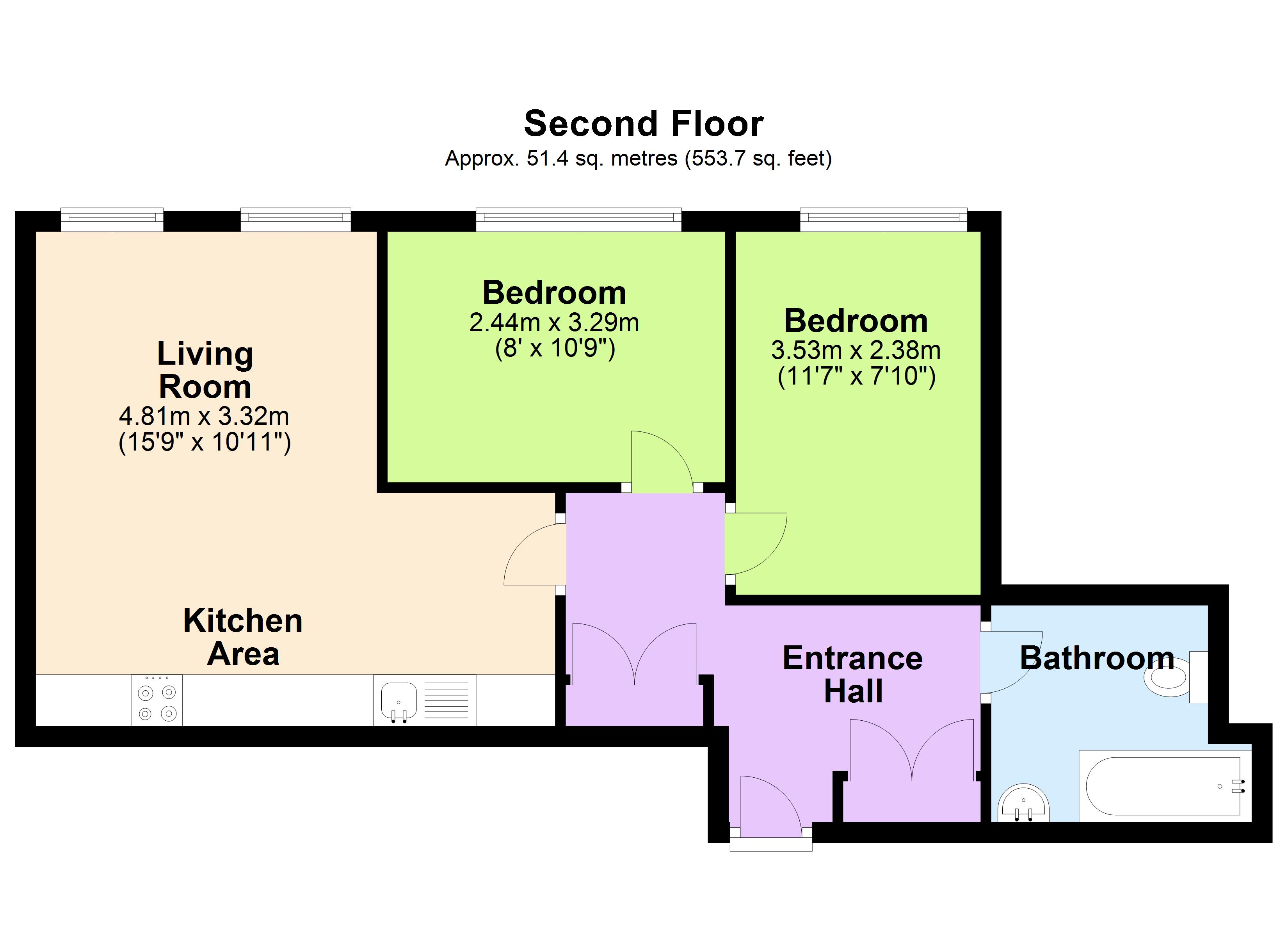 2 Bedrooms Flat to rent in Kensington Gardens Square, London W2