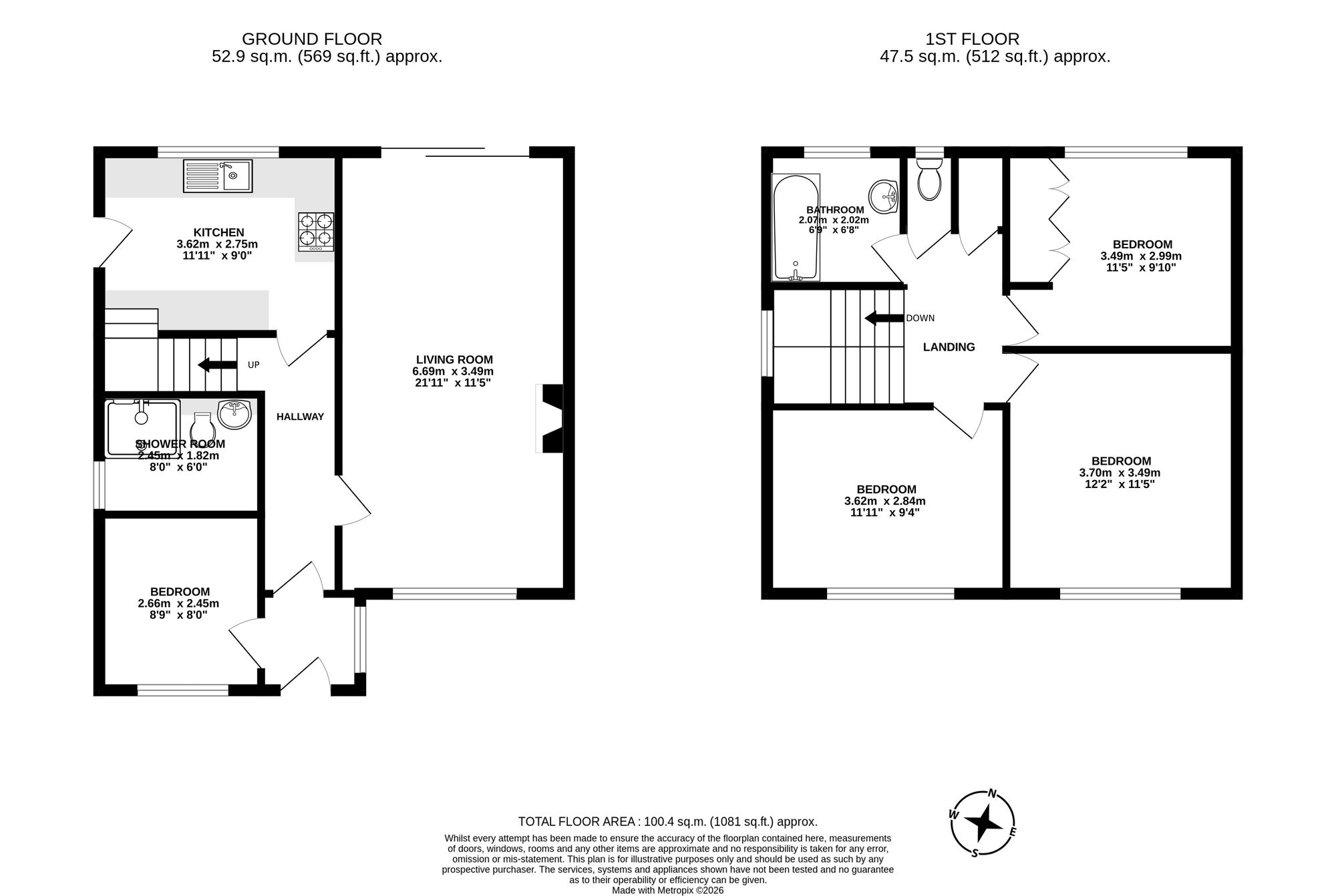 13 Roffeys Close, Crawley floorplan