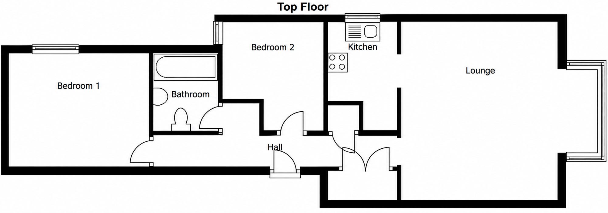 Flat 12, The Cloisters Vicar Lane, Daventry floorplan
