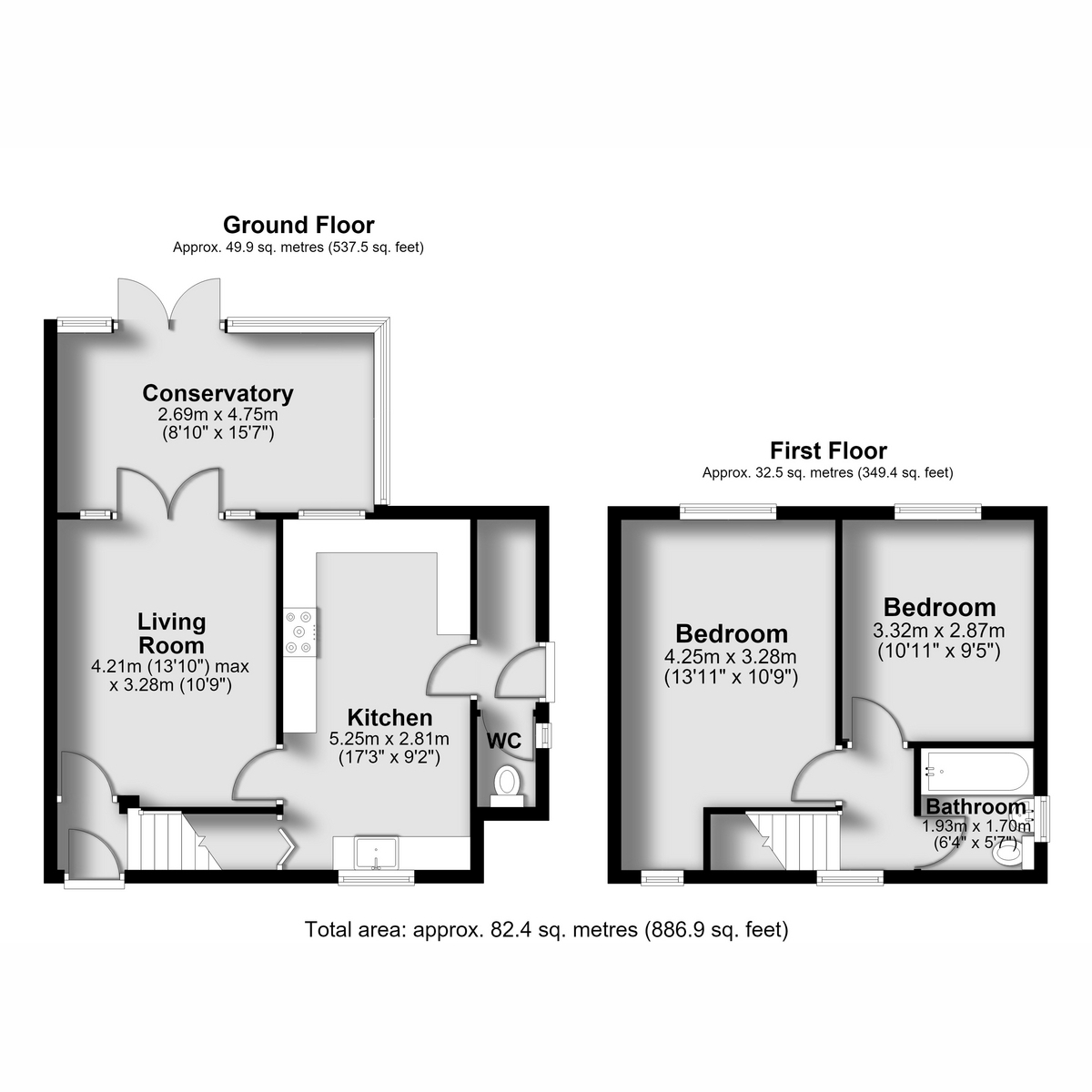 2, Church Walk, Nottingham floorplan