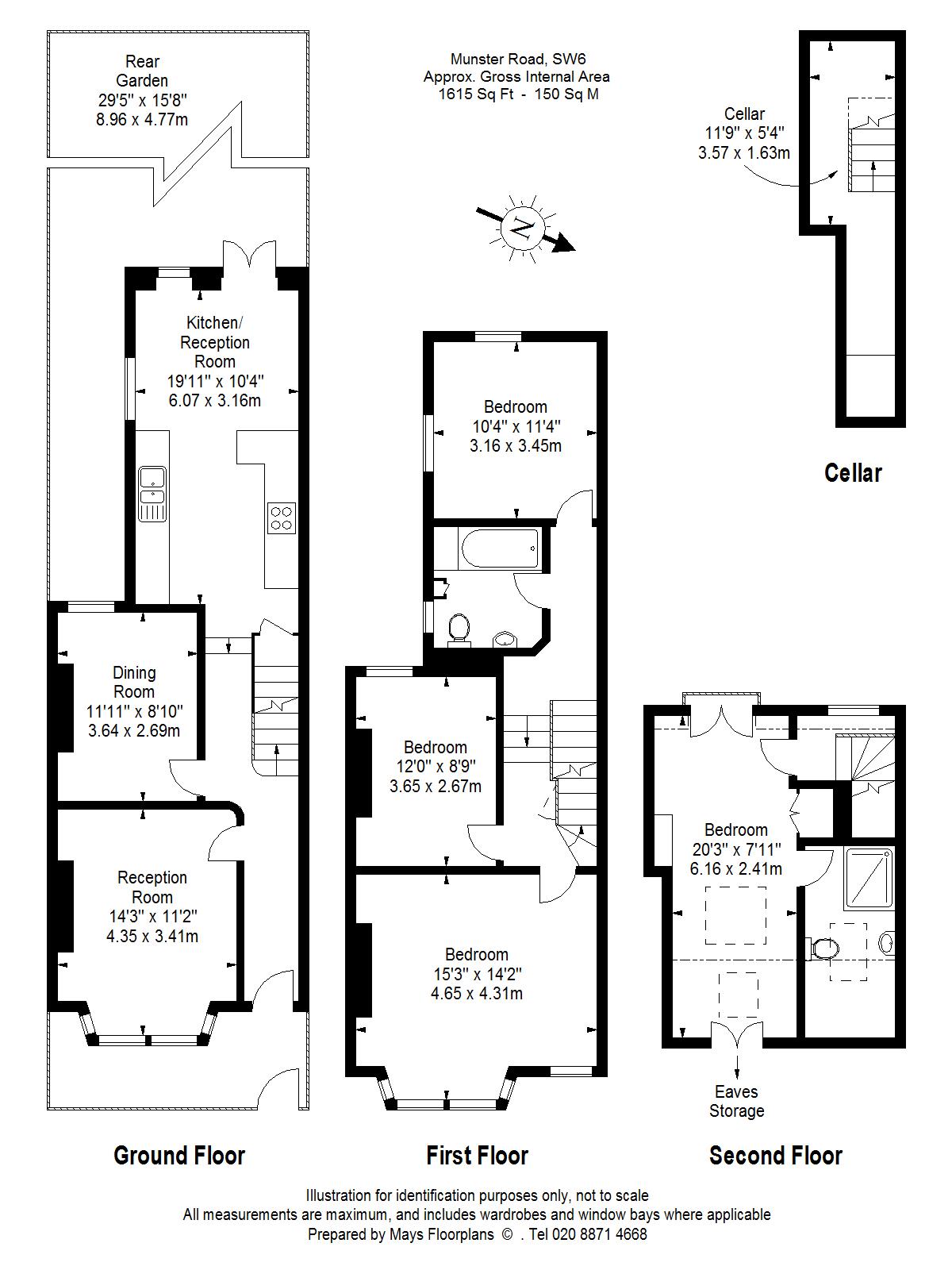 4 Bedrooms Terraced house to rent in Munster Road, London SW6