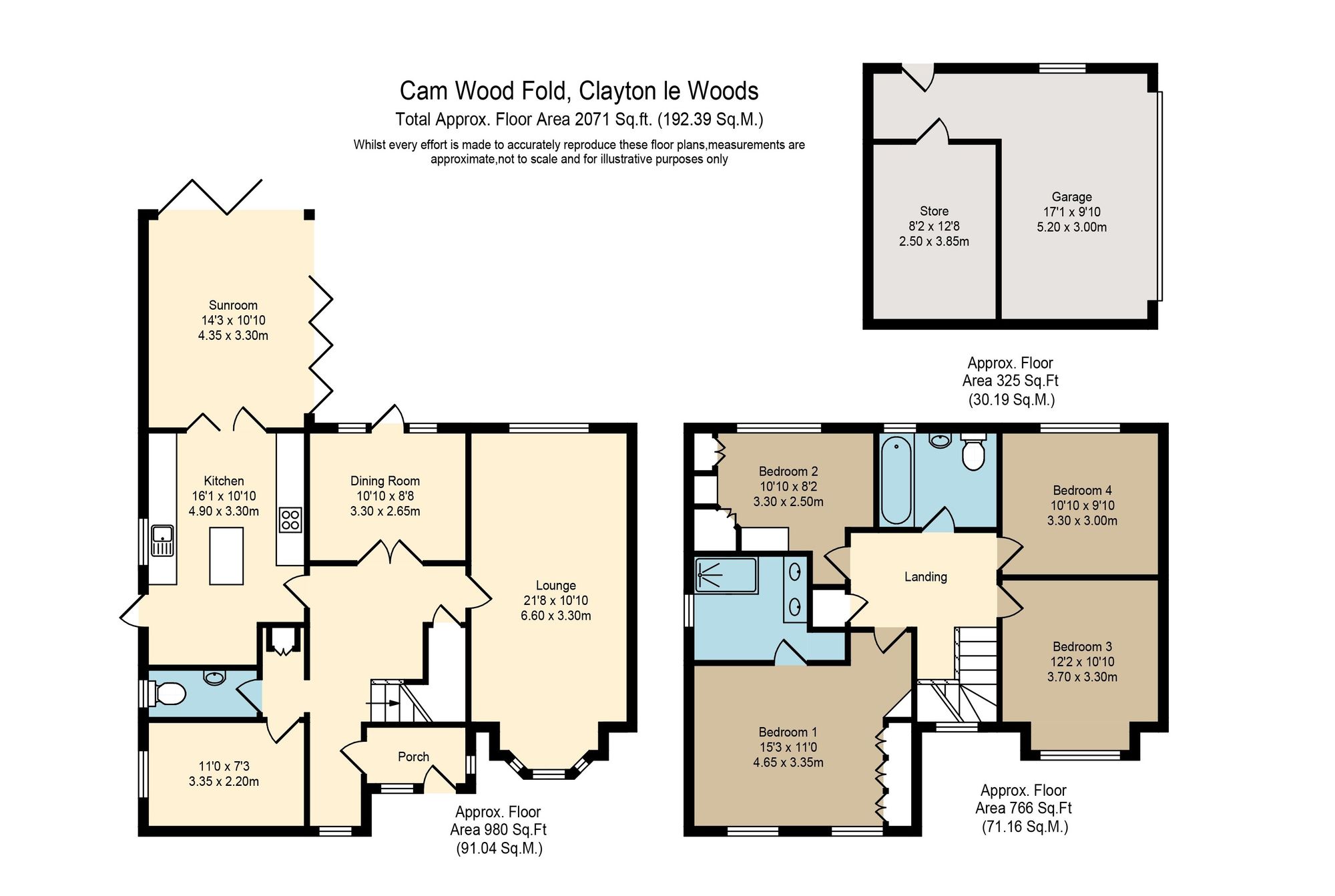 26 Cam Wood Fold, Chorley floorplan