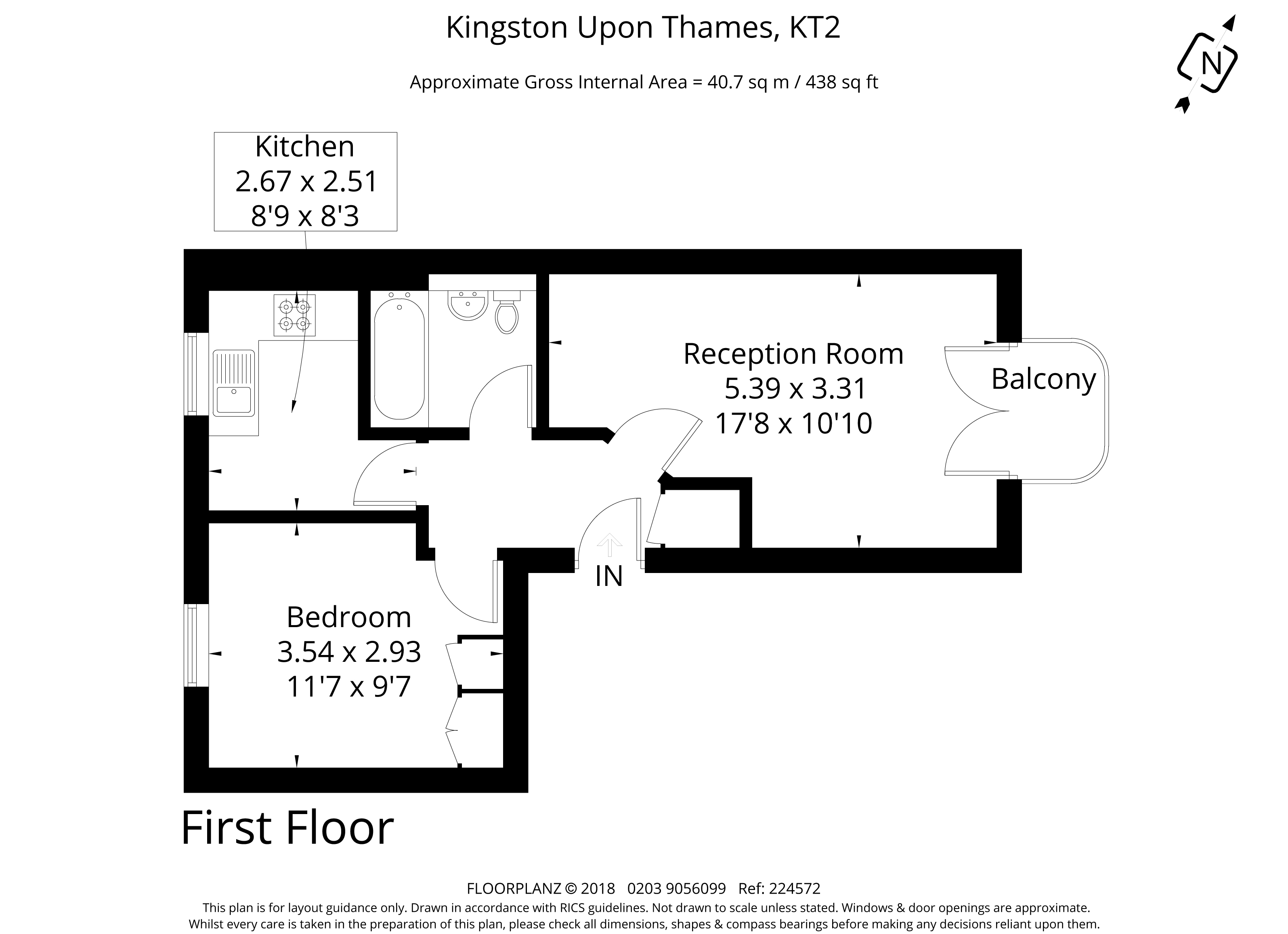 1 Bedrooms  to rent in Jemmett Close, Kingston Upon Thames KT2