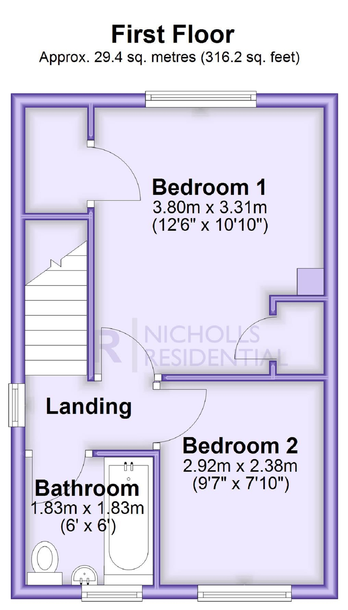2, Cricketers Close, Chessington floorplan
