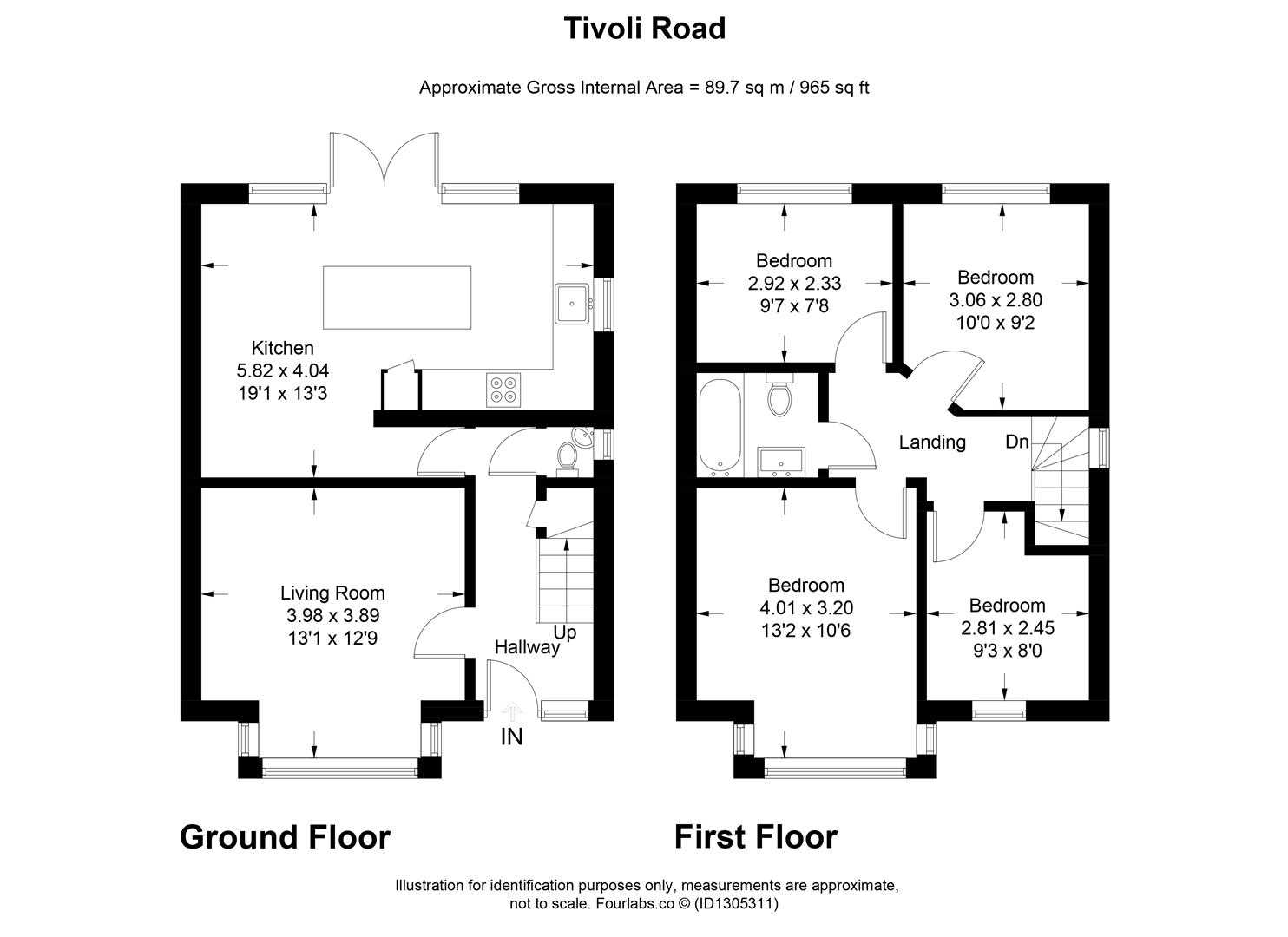 1, Tivoli Road, Brighton floorplan