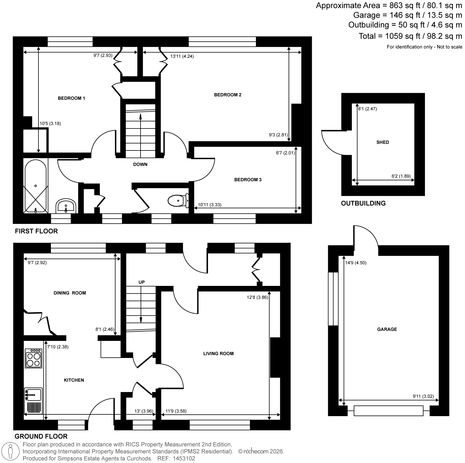 11, Heathfield Road, Hersham floorplan