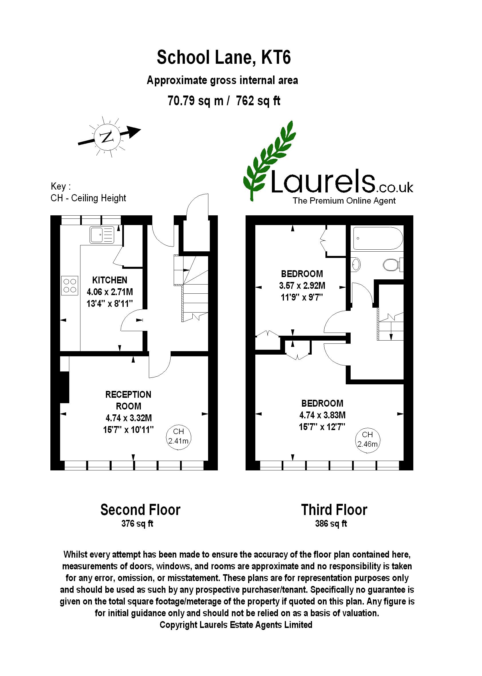 2 Bedrooms Flat to rent in School Lane, Tolworth, Surbiton KT6