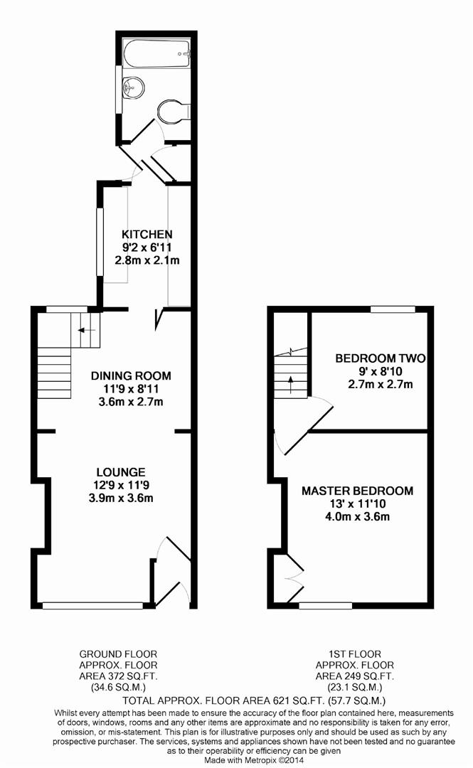 2 Bedrooms Terraced house to rent in Hanover Street West, York YO26