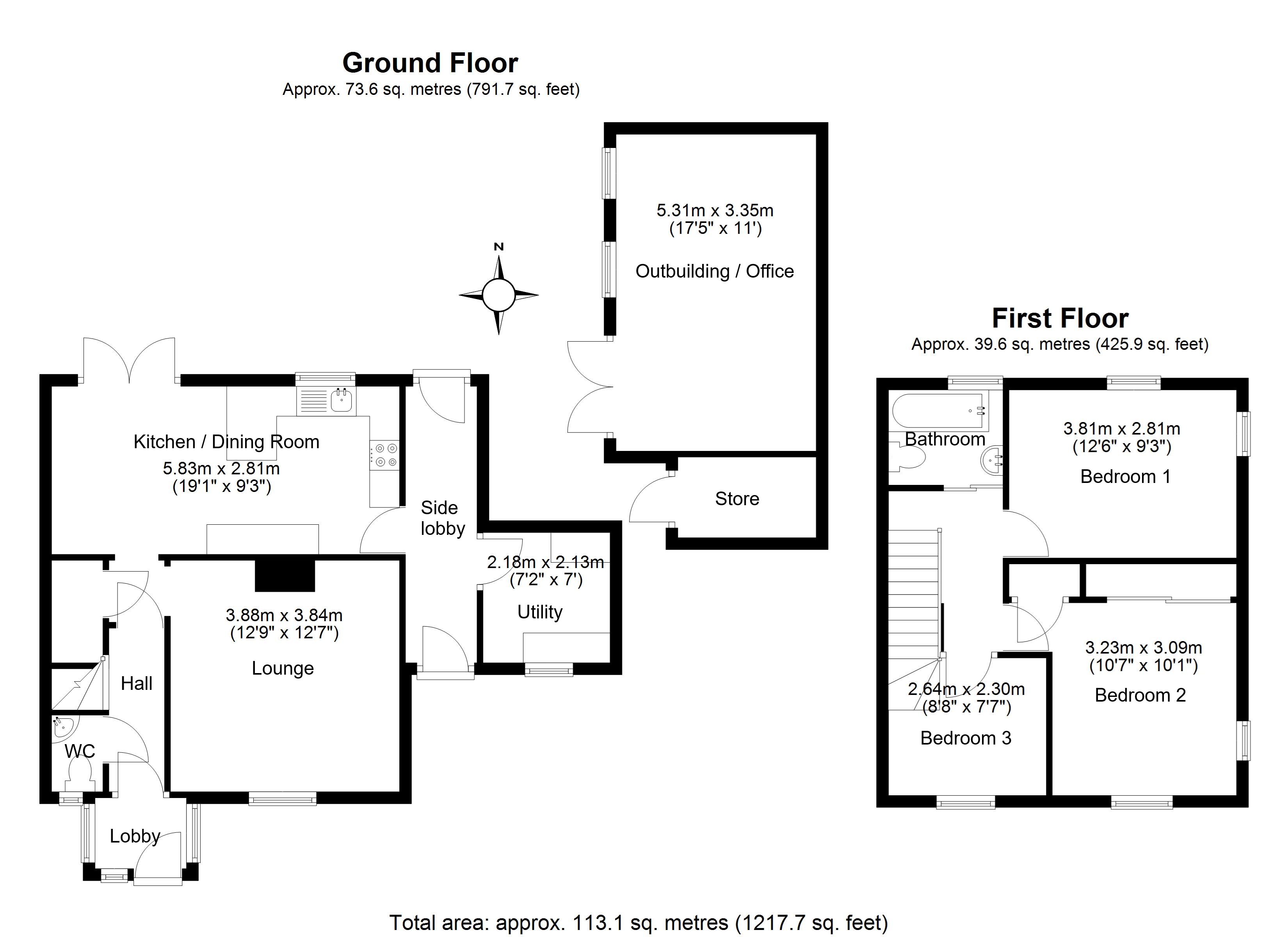 12, Three Stiles, Benington floorplan