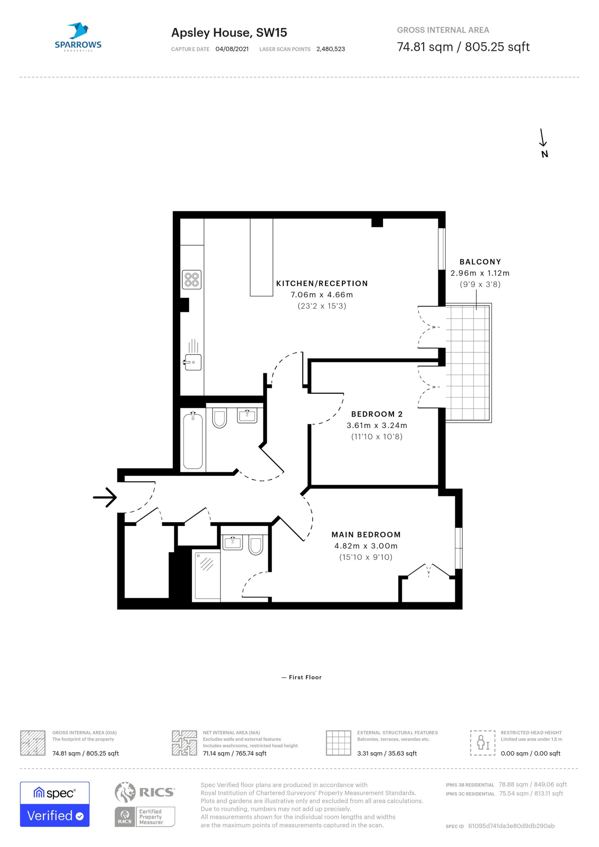 39 Apsley House 2, Holford Way, London floorplan