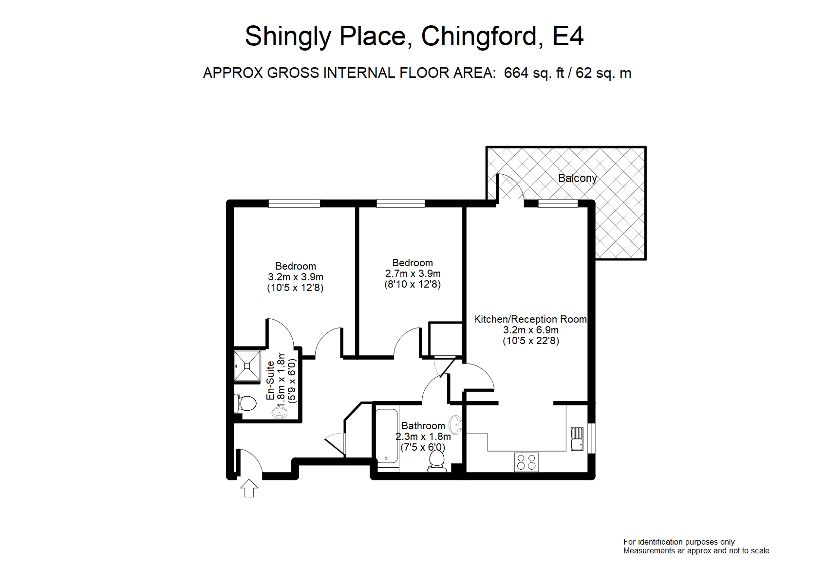 2 Bedrooms Flat for sale in Shingly Place, London E4