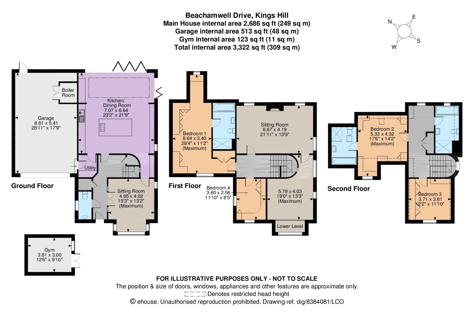 4 Bedrooms Detached house for sale in Beachamwell Drive, Kings Hill, West Malling, Kent ME19