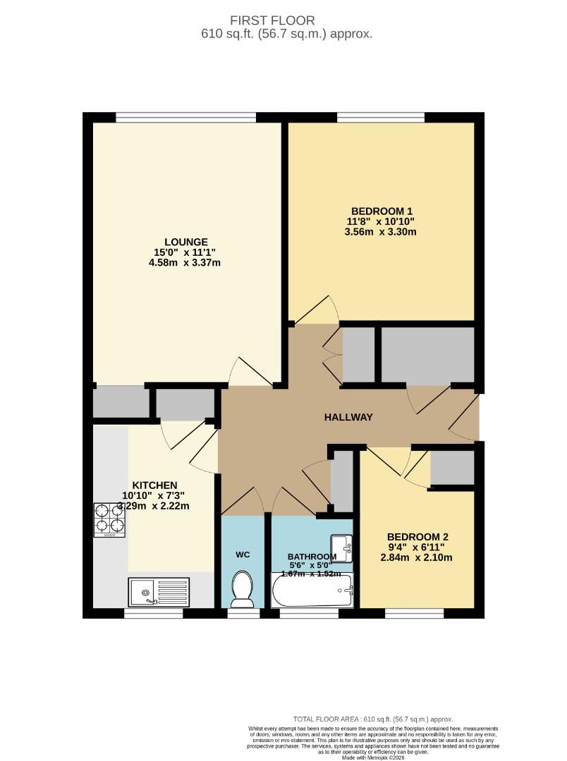 Flat 22 Dudley Court, 51, Carlton Road, Whalley Range floorplan